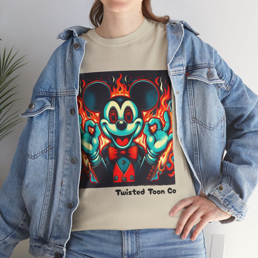 Vintage Cartoon Demon Mouse T-Shirt — Retro Horror Graphic Tee