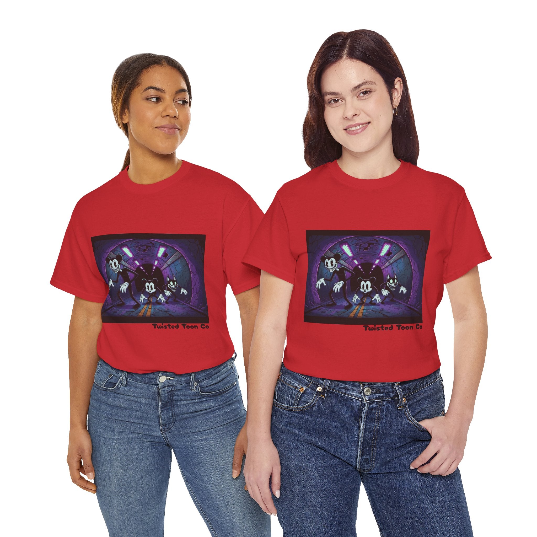 Retro Cartoon Horror T‑Shirt — 'Twisted Toon Co' Spooky Vintage Character Tee