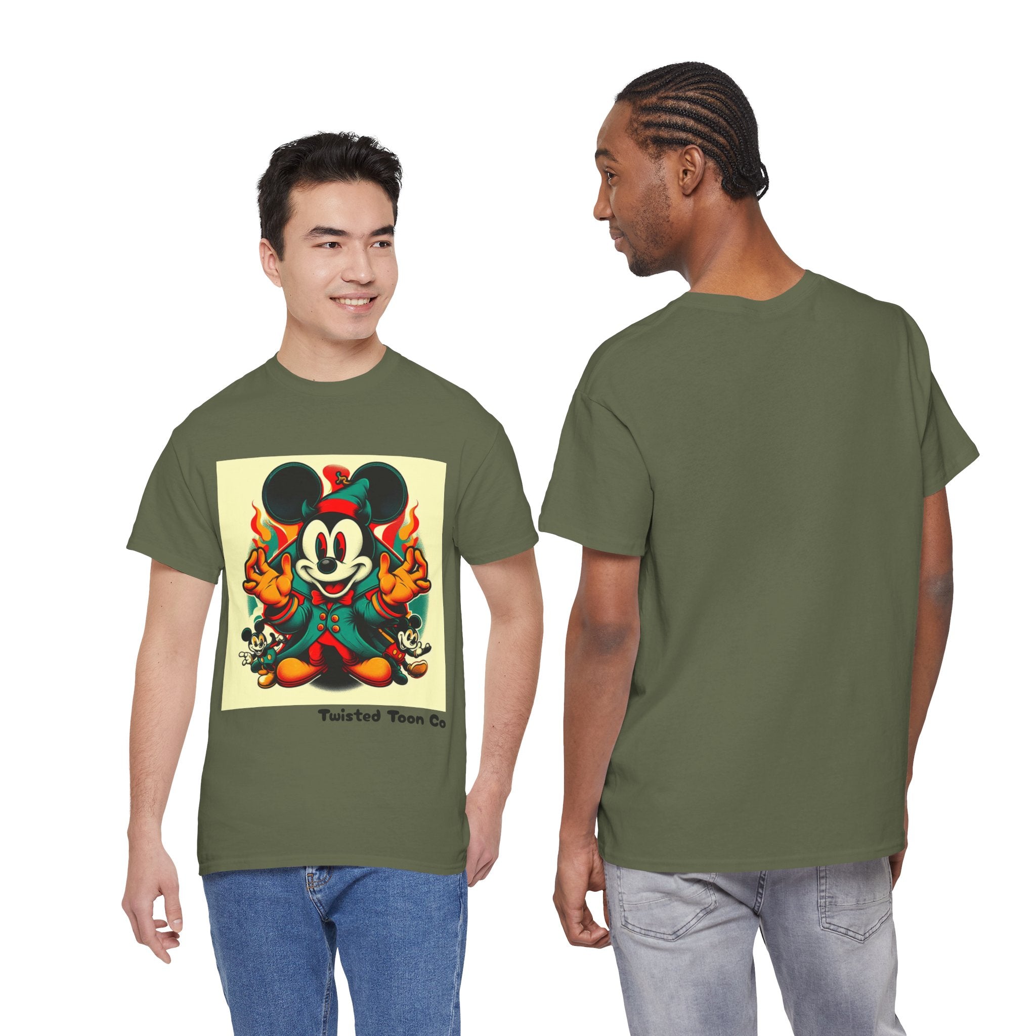 Vintage Cartoon Mouse Flame T-Shirt