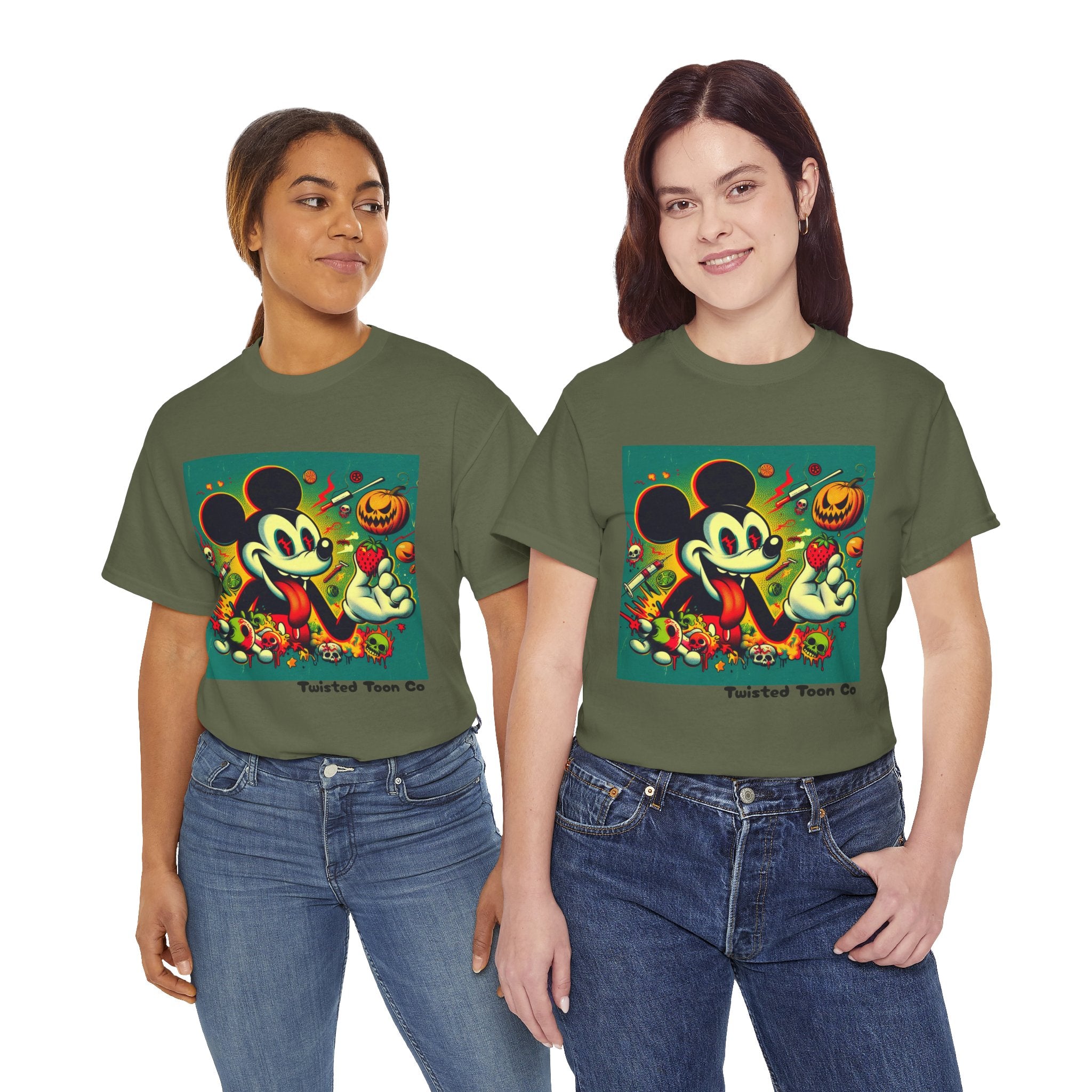 Vintage Cartoon Halloween Tee — Spooky Retro Mouse Graphic
