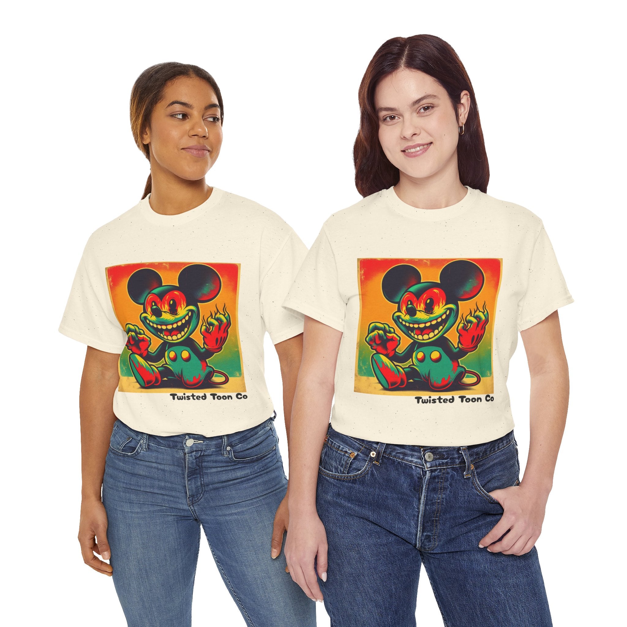 Creepy Retro Cartoon Mouse Tee — Vintage Horror Graphic T-Shirt