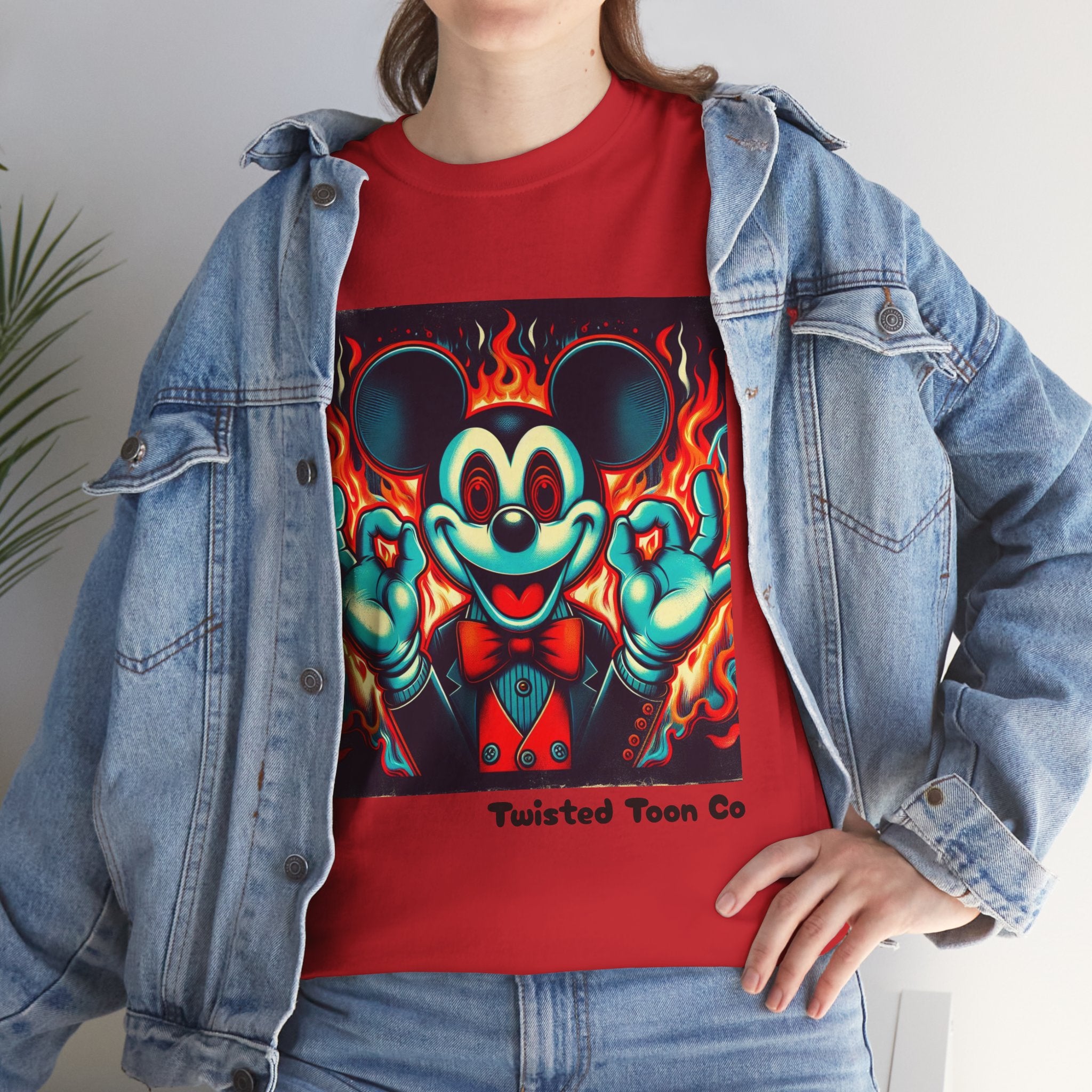 Vintage Cartoon Demon Mouse T-Shirt — Retro Horror Graphic Tee