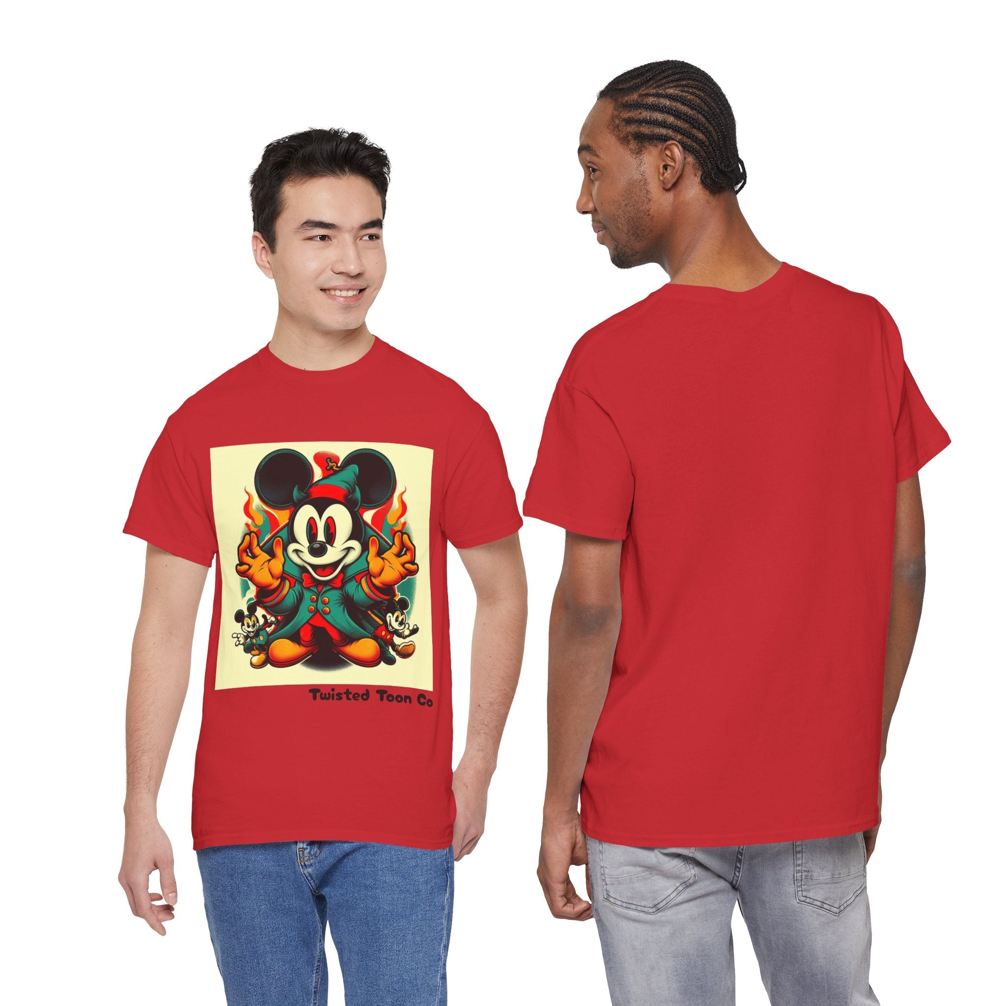 Vintage Cartoon Mouse Flame T-Shirt