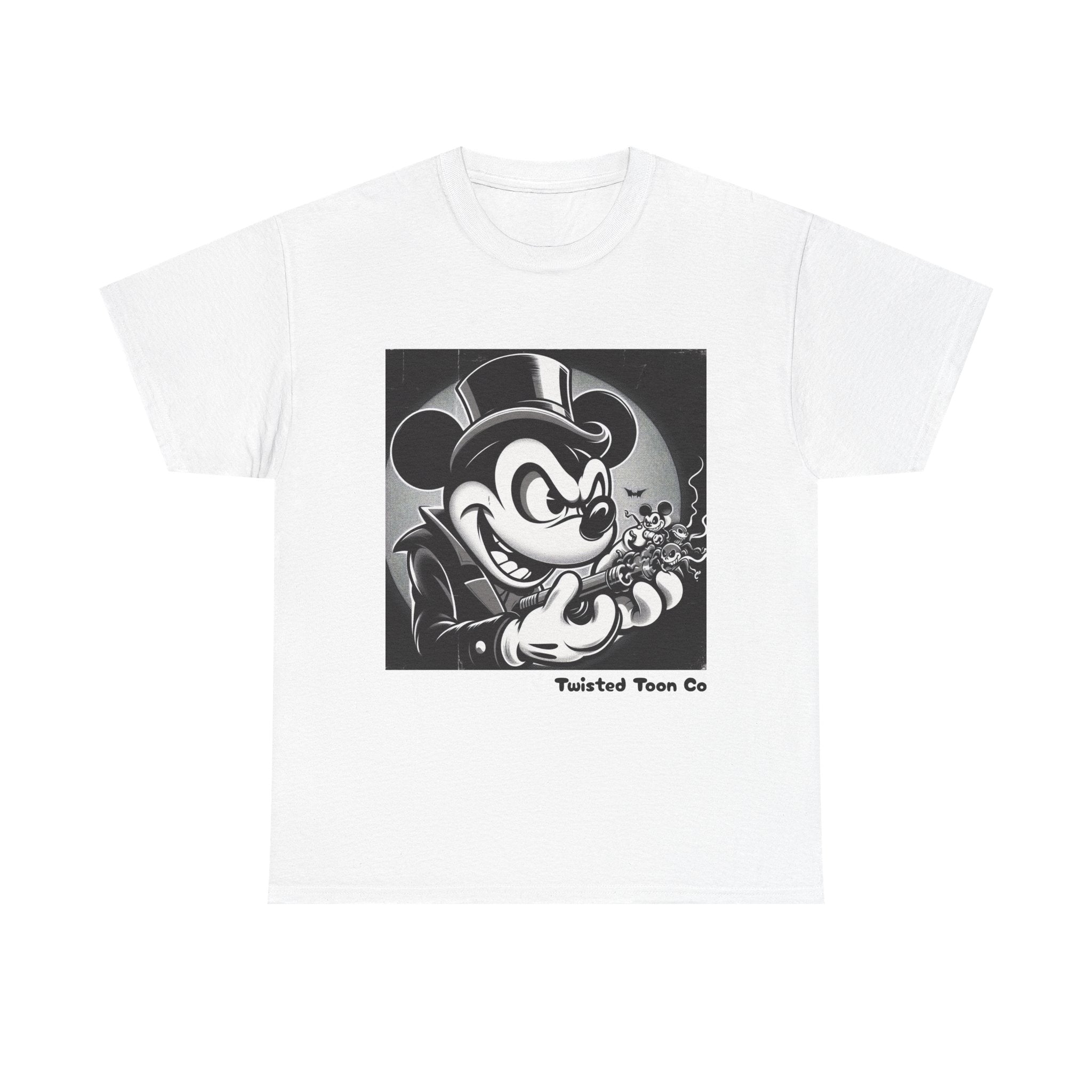 Vintage Mischief Tee — Noir Cartoon Mouse Graphic Shirt