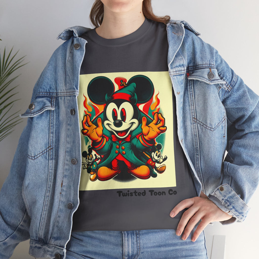 Vintage Cartoon Mouse Flame T-Shirt