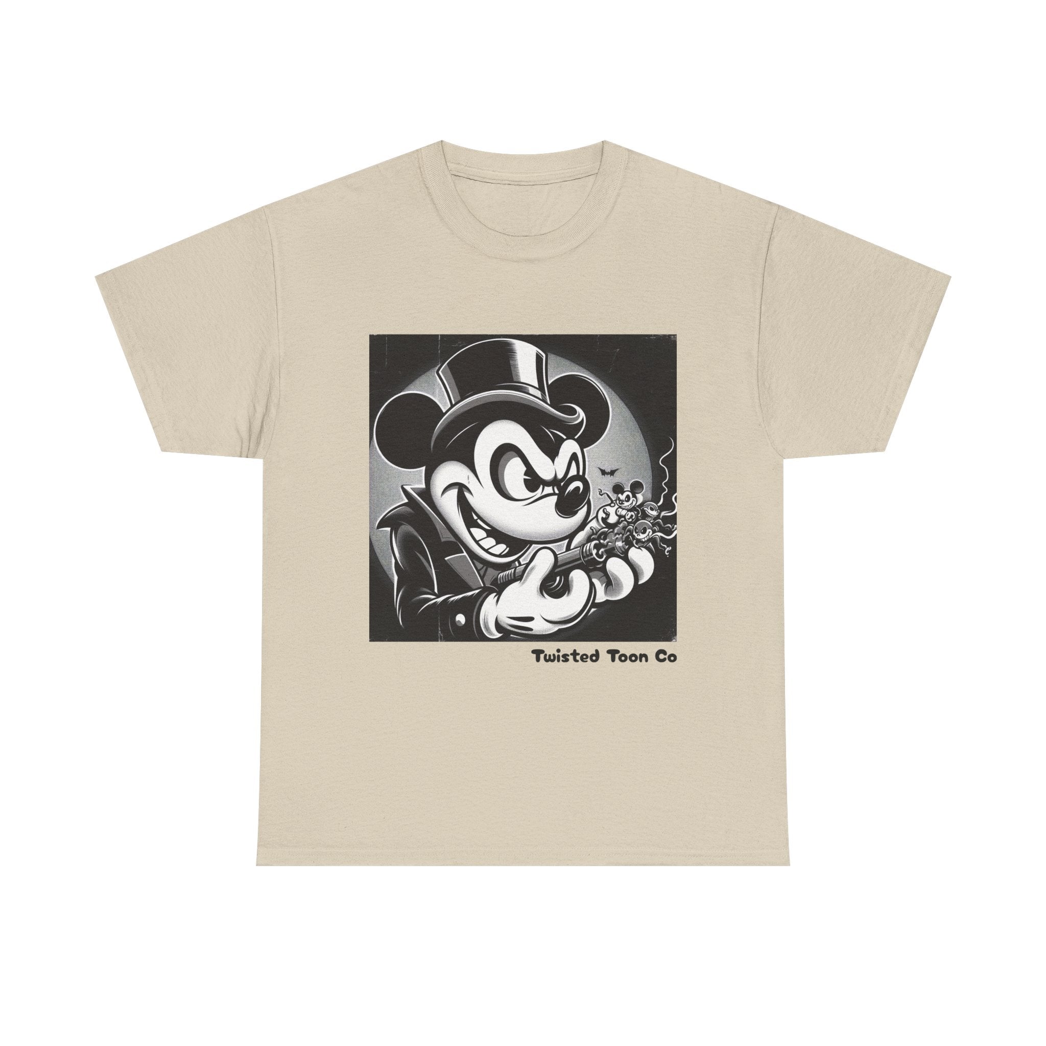 Vintage Mischief Tee — Noir Cartoon Mouse Graphic Shirt