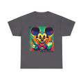 Retro Neon Cartoon Tee — Colorful Vintage Mouse Graphic Shirt