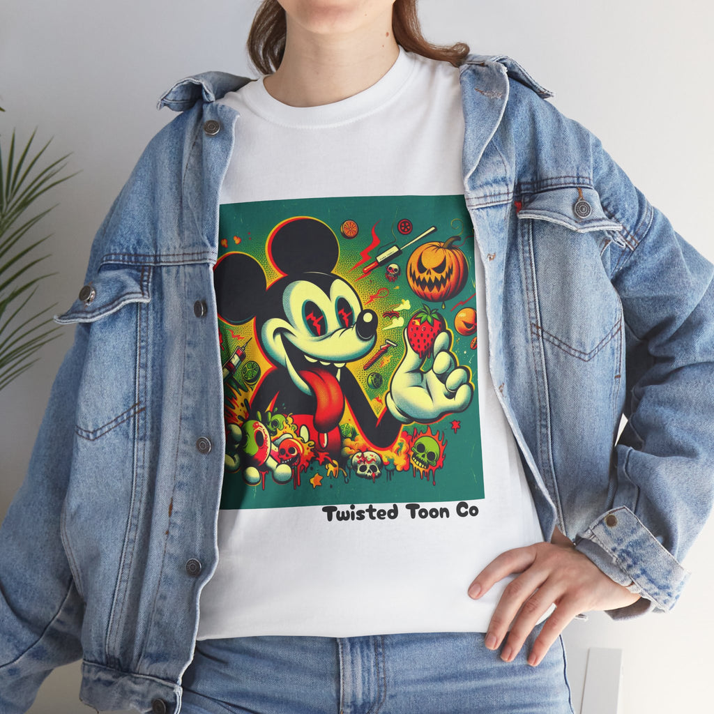 Vintage Cartoon Halloween Tee — Spooky Retro Mouse Graphic