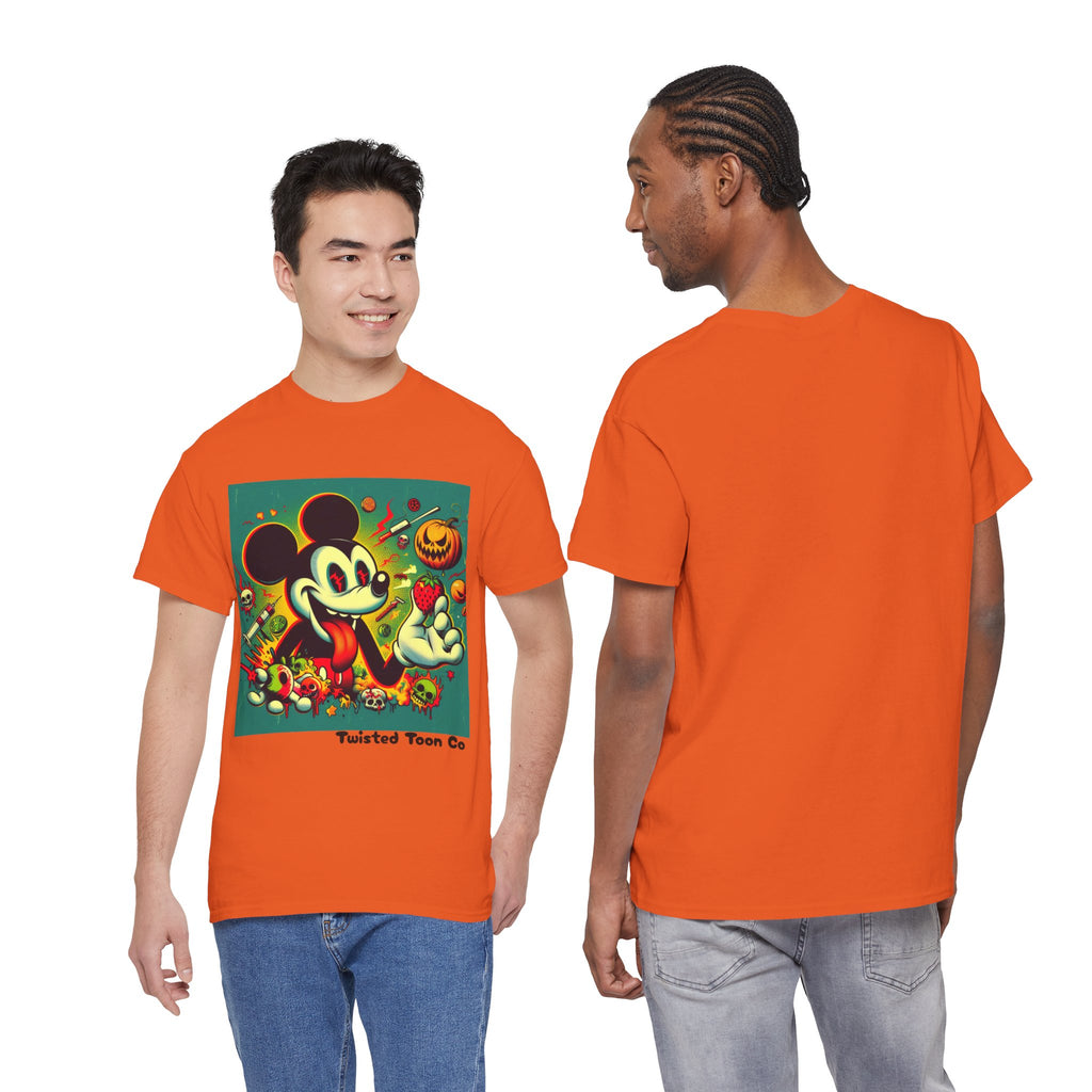 Vintage Cartoon Halloween Tee — Spooky Retro Mouse Graphic