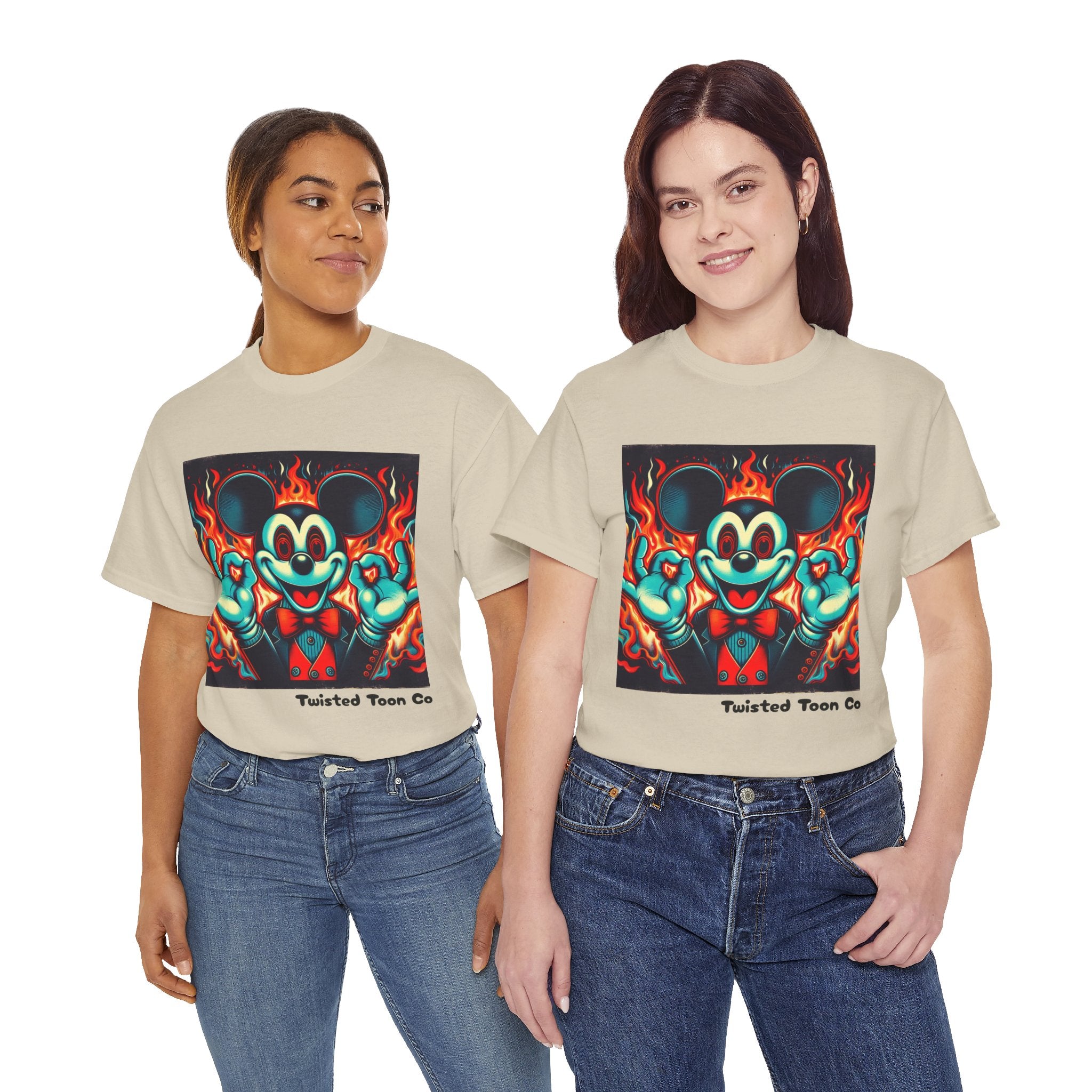 Vintage Cartoon Demon Mouse T-Shirt — Retro Horror Graphic Tee