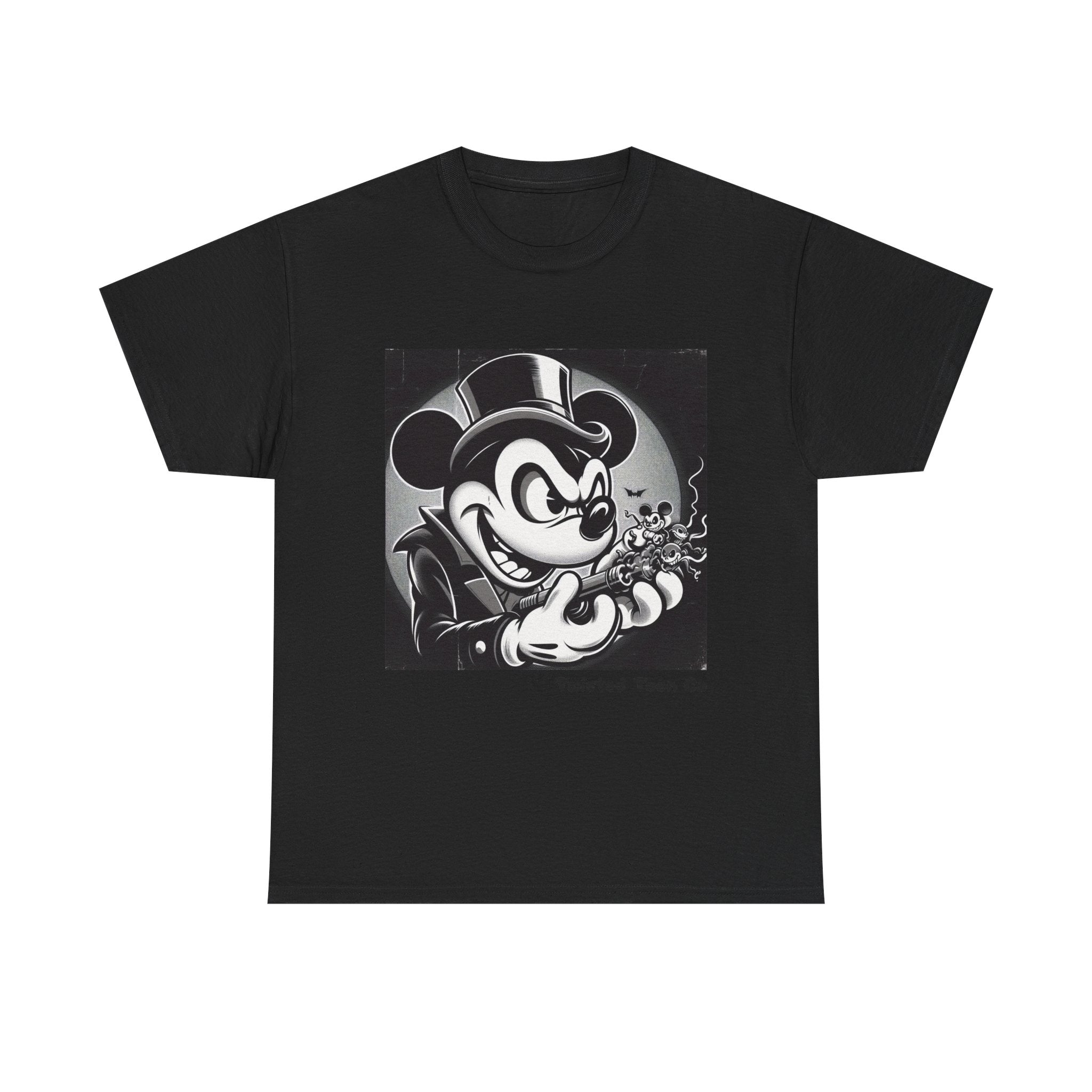 Vintage Mischief Tee — Noir Cartoon Mouse Graphic Shirt