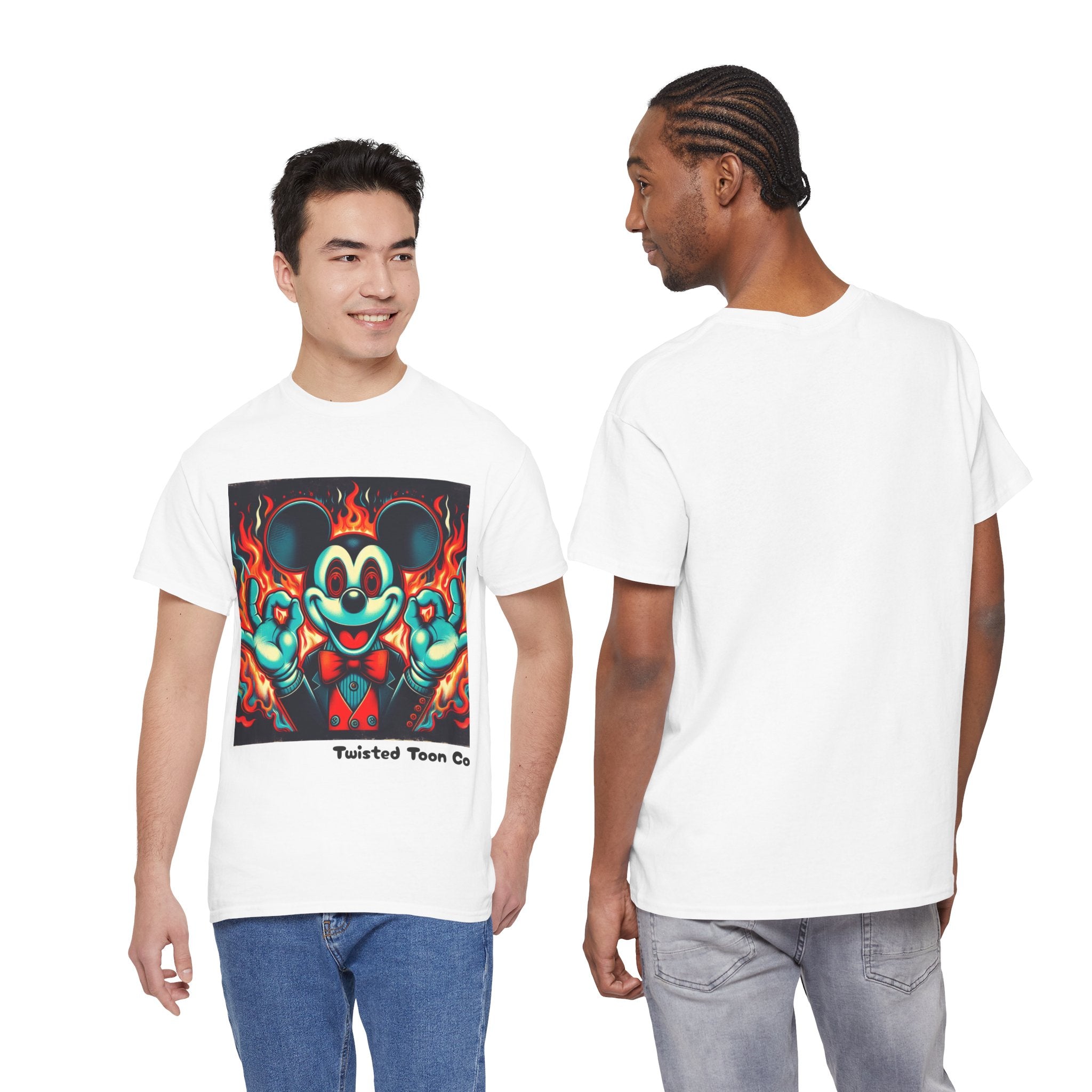 Vintage Cartoon Demon Mouse T-Shirt — Retro Horror Graphic Tee