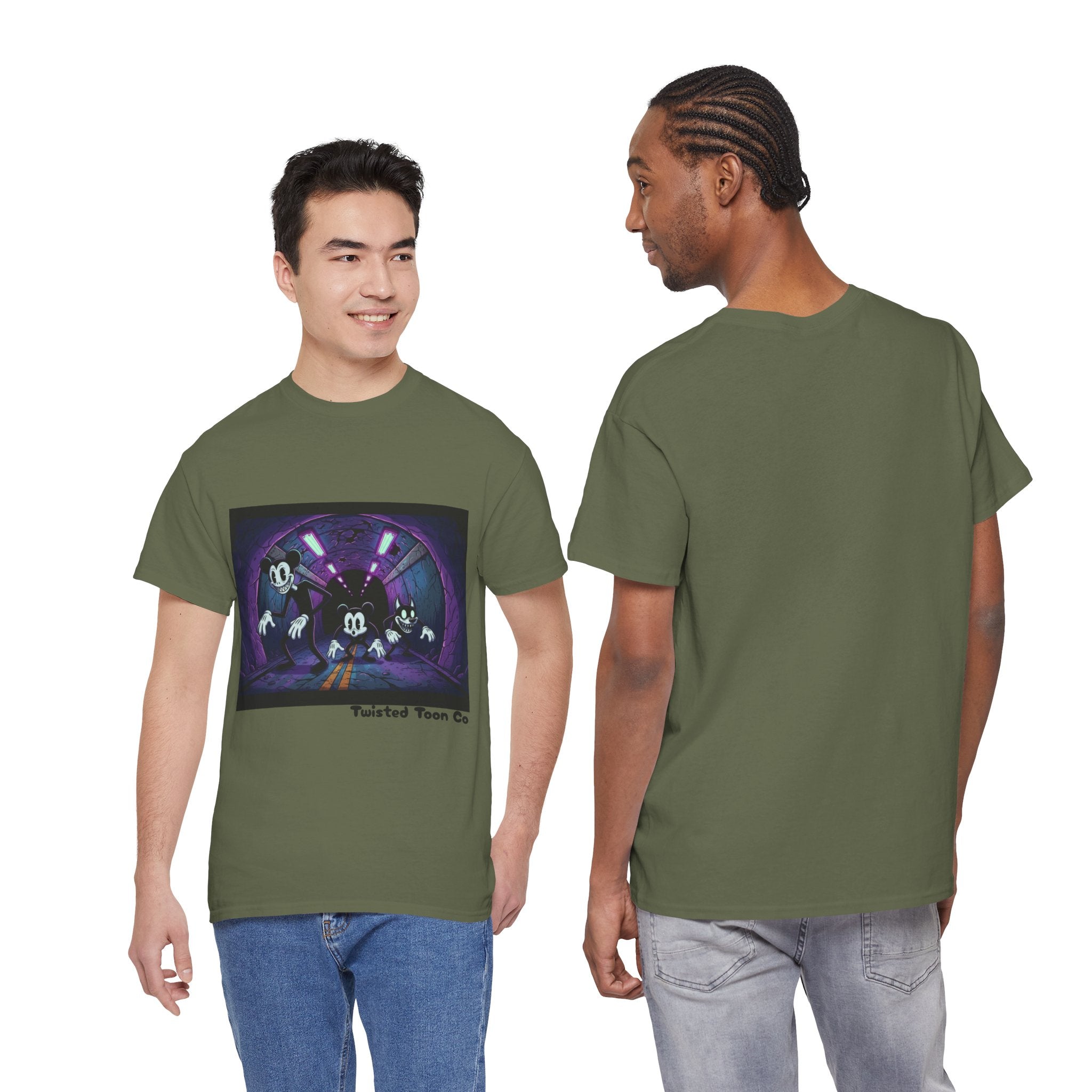 Retro Cartoon Horror T‑Shirt — 'Twisted Toon Co' Spooky Vintage Character Tee