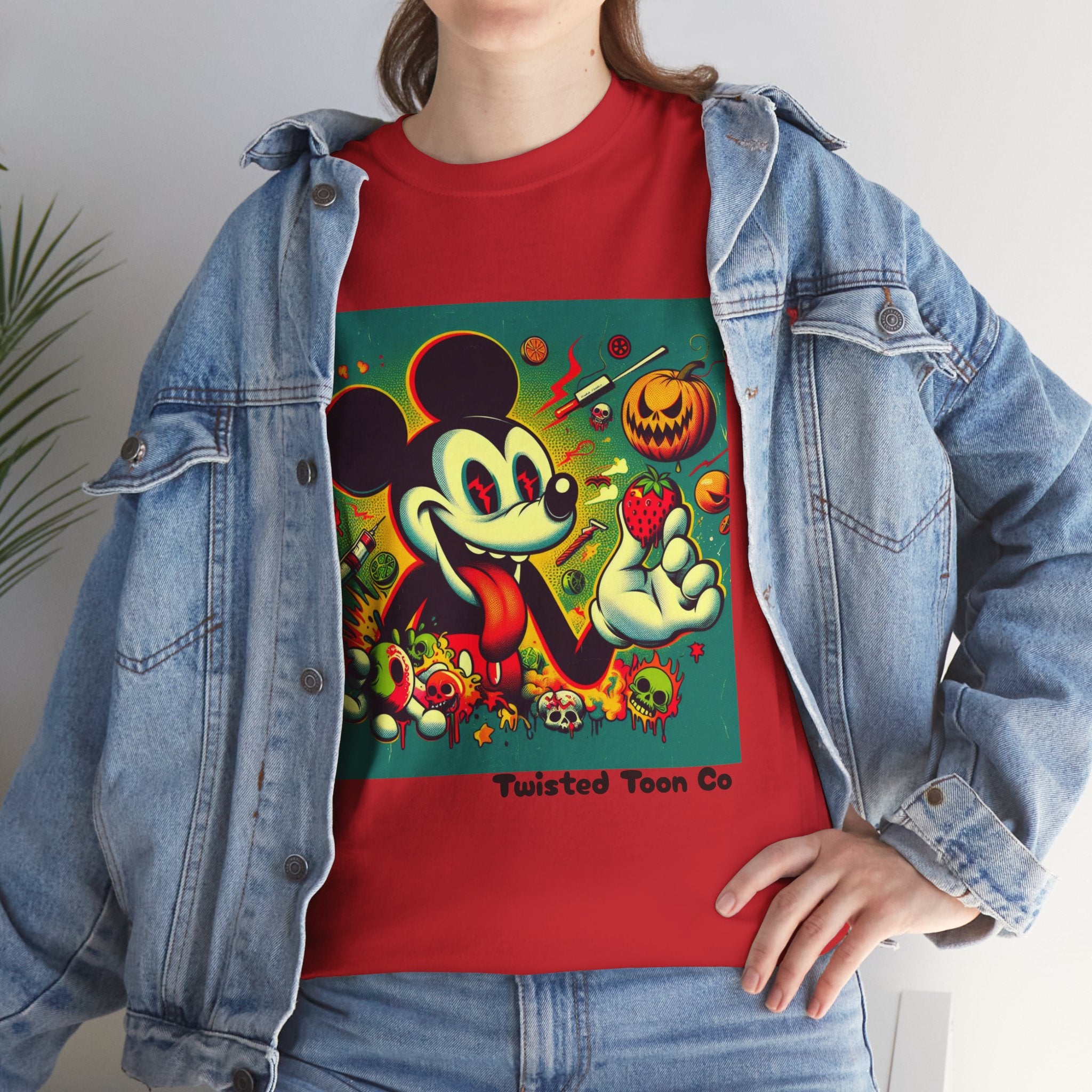 Vintage Cartoon Halloween Tee — Spooky Retro Mouse Graphic
