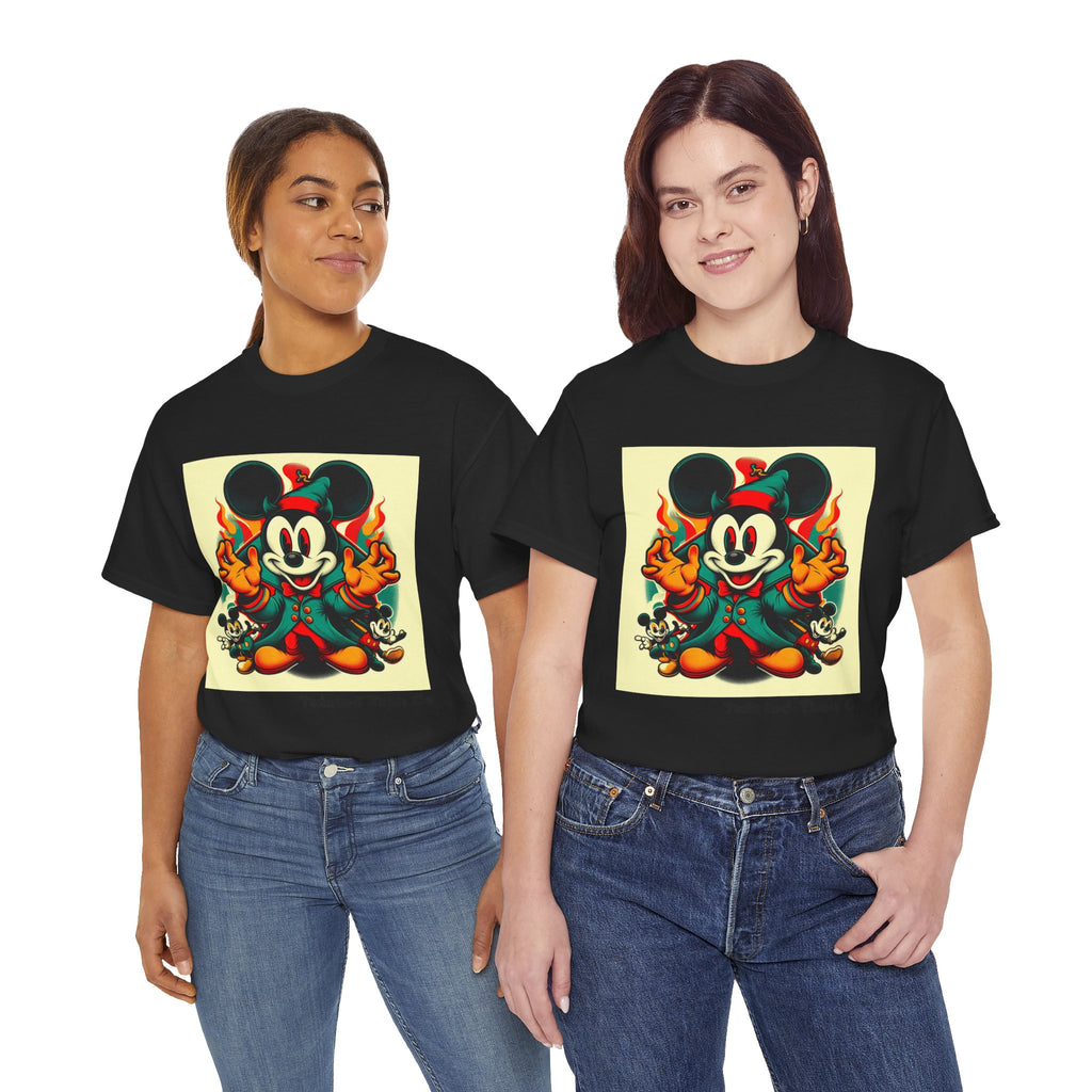 Vintage Cartoon Mouse Flame T-Shirt