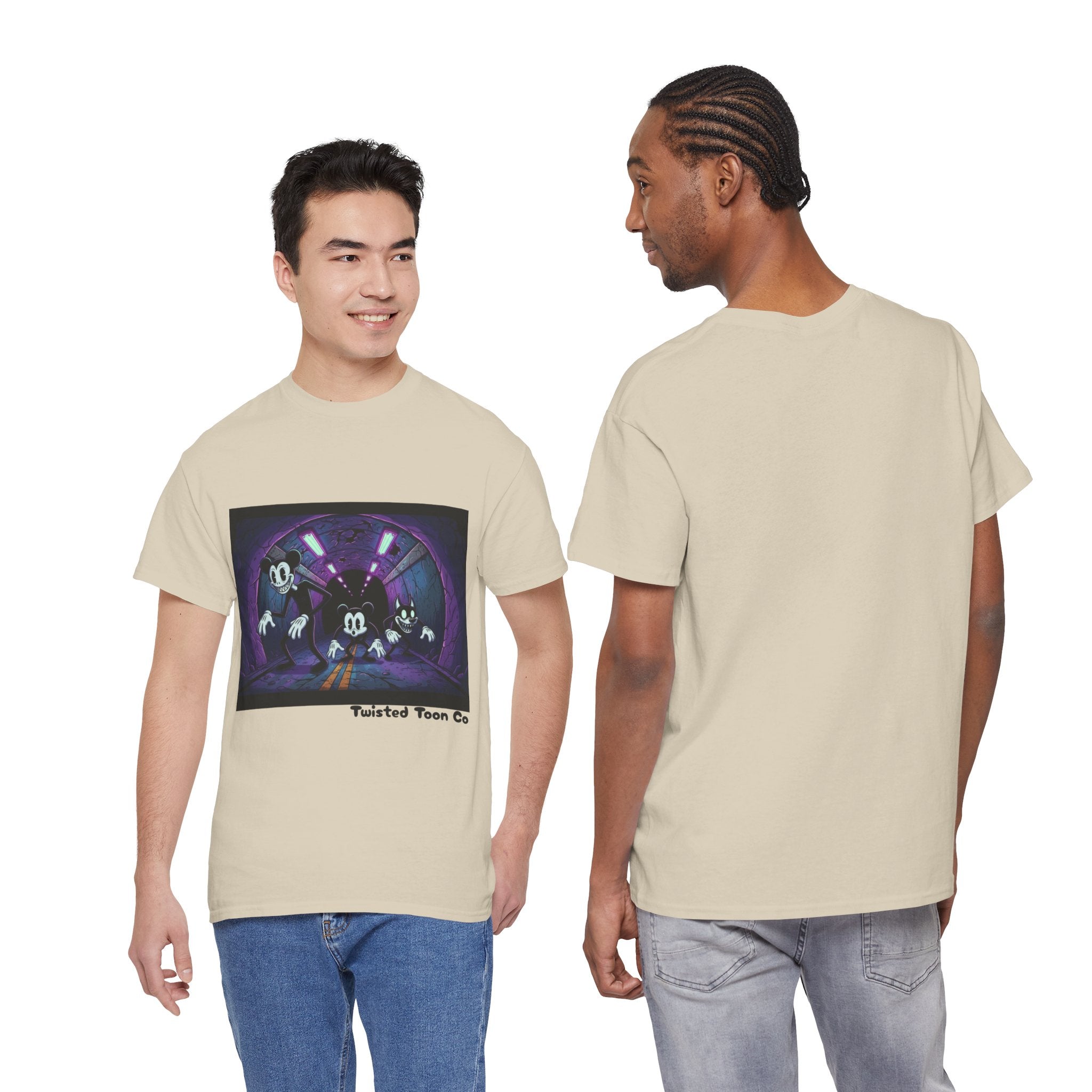 Retro Cartoon Horror T‑Shirt — 'Twisted Toon Co' Spooky Vintage Character Tee