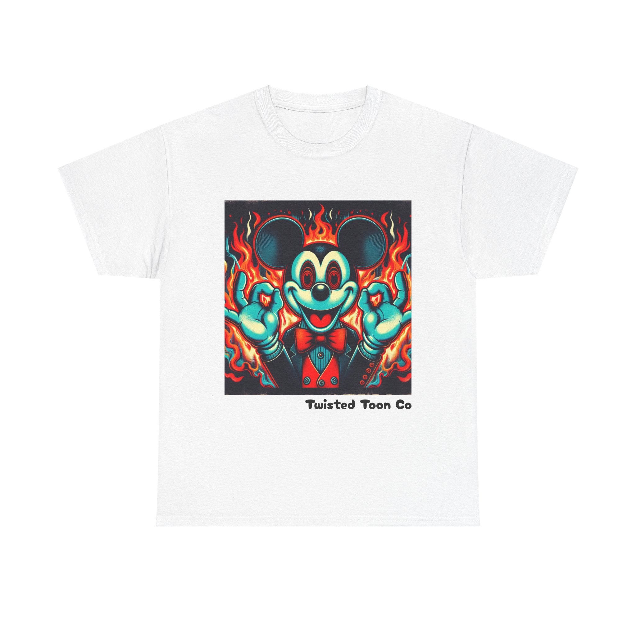Vintage Cartoon Demon Mouse T-Shirt — Retro Horror Graphic Tee