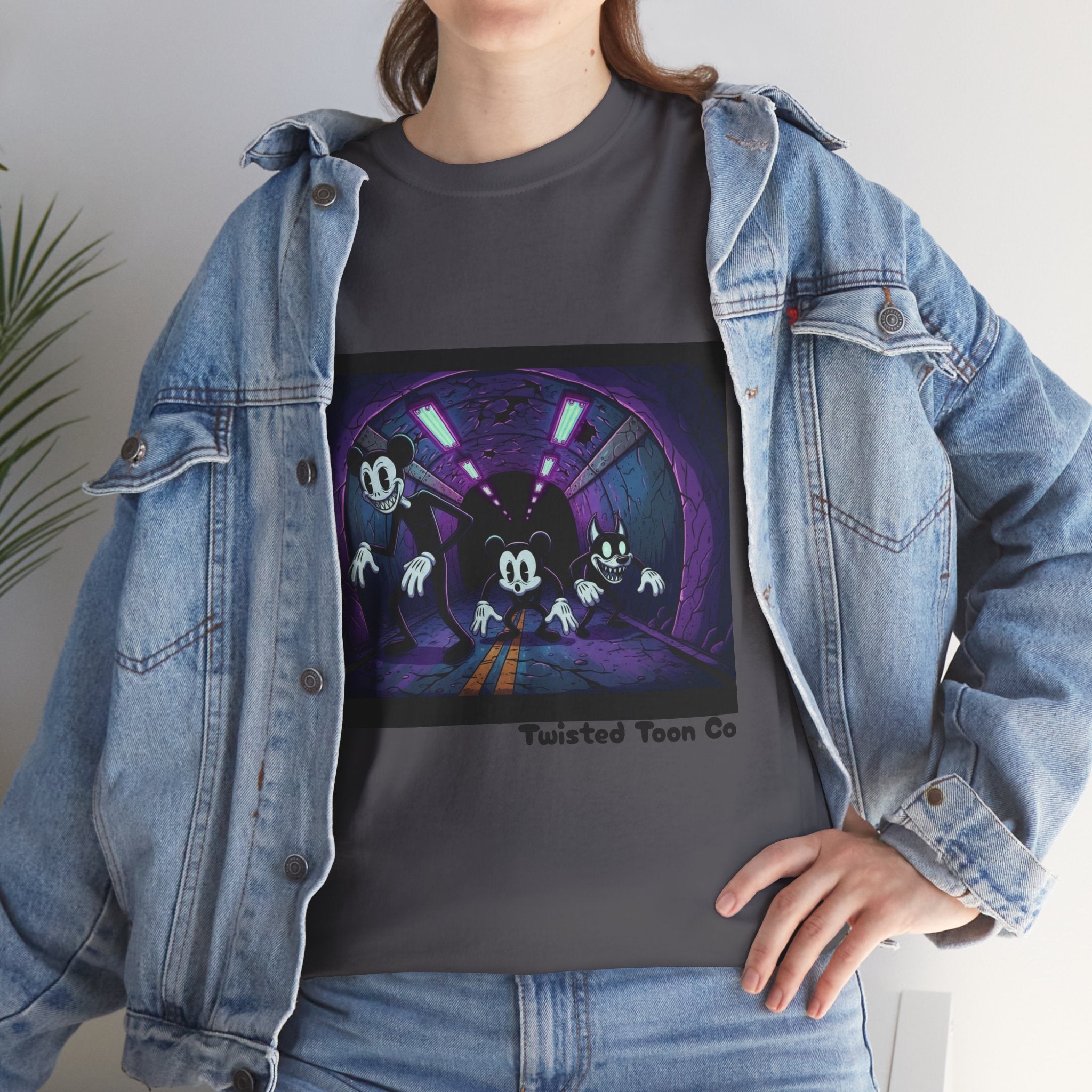 Retro Cartoon Horror T‑Shirt — 'Twisted Toon Co' Spooky Vintage Character Tee