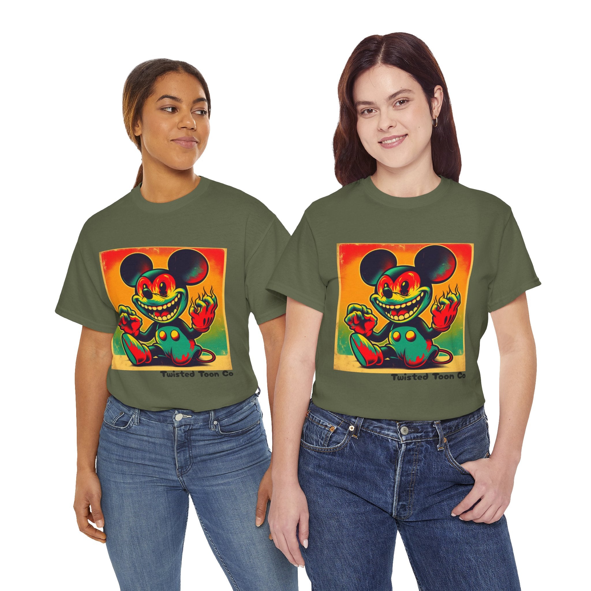 Creepy Retro Cartoon Mouse Tee — Vintage Horror Graphic T-Shirt