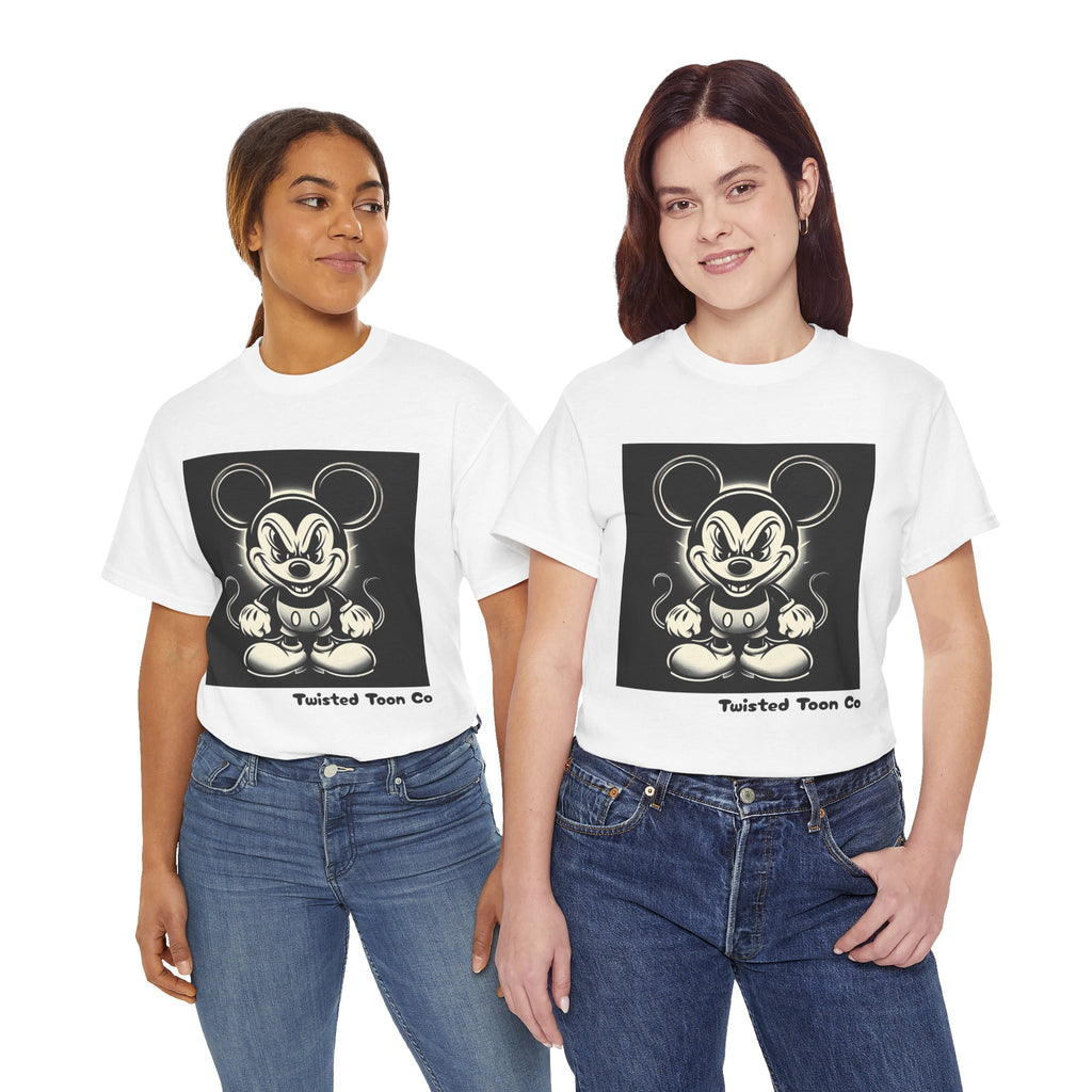 Vintage Cartoon Mouse T-Shirt — Retro Creepy Character Graphic Tee