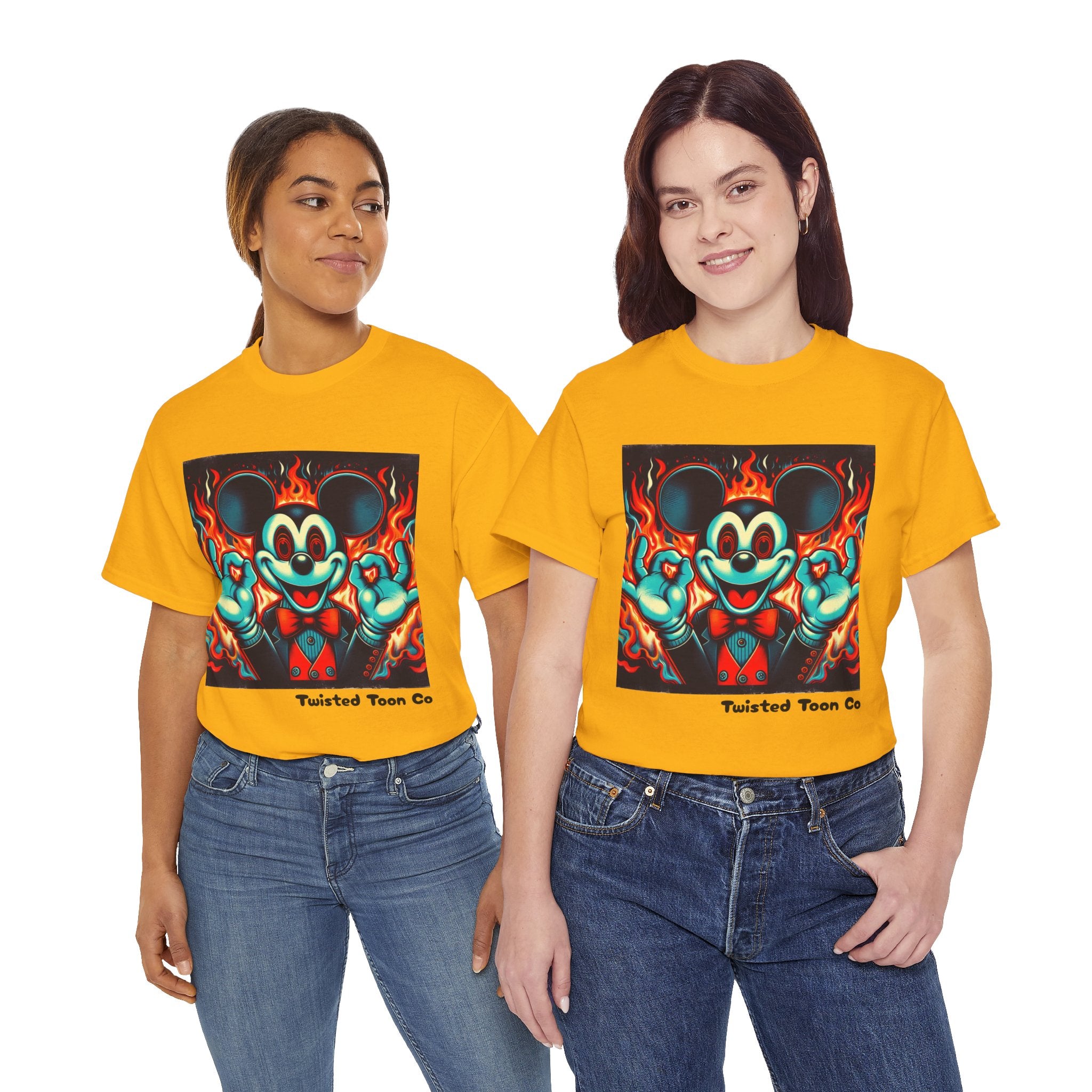 Vintage Cartoon Demon Mouse T-Shirt — Retro Horror Graphic Tee