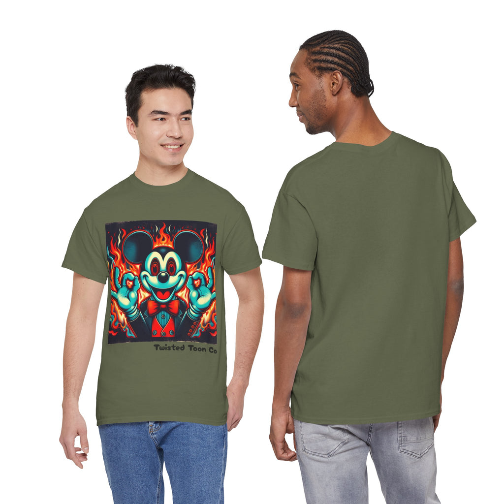 Vintage Cartoon Demon Mouse T-Shirt — Retro Horror Graphic Tee