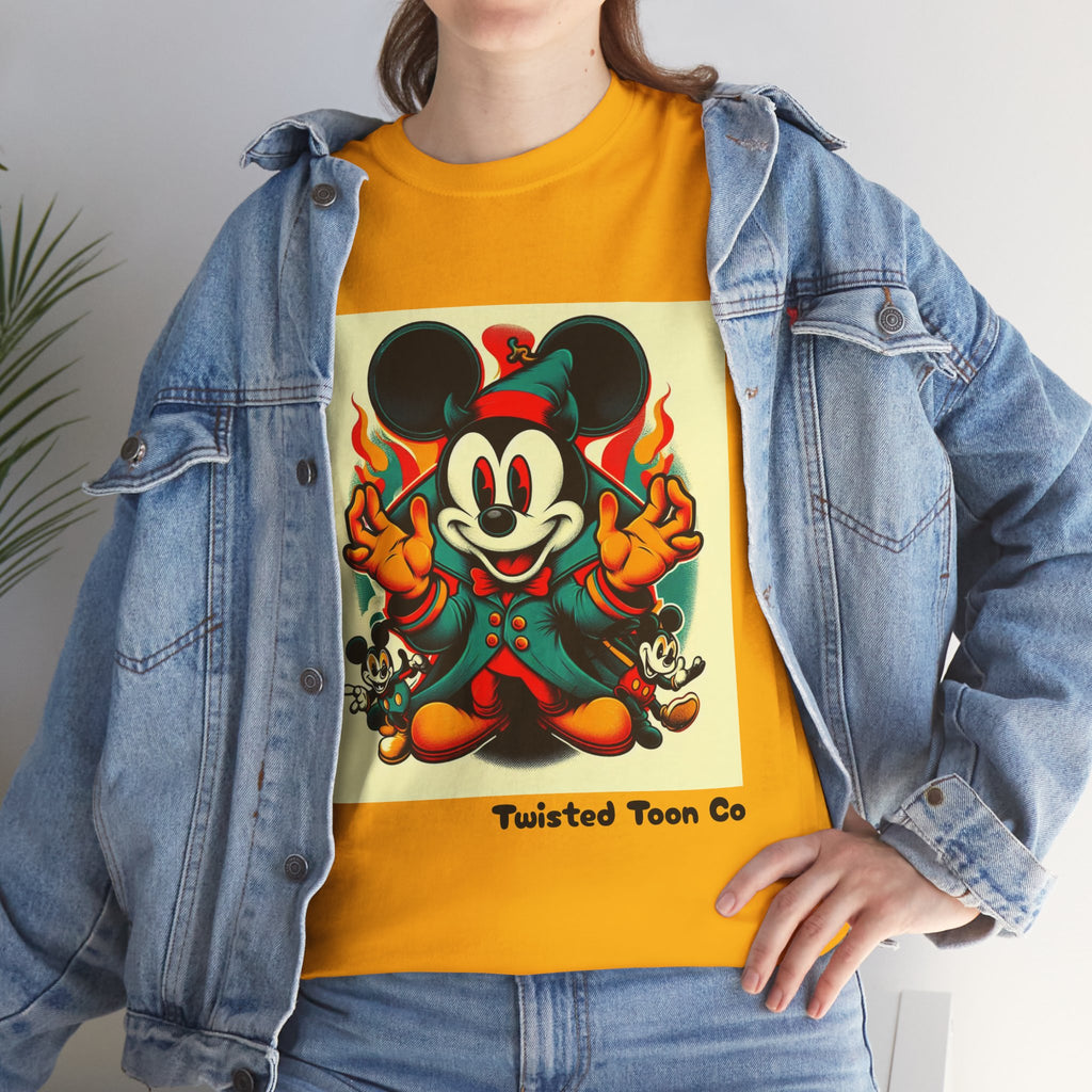 Vintage Cartoon Mouse Flame T-Shirt