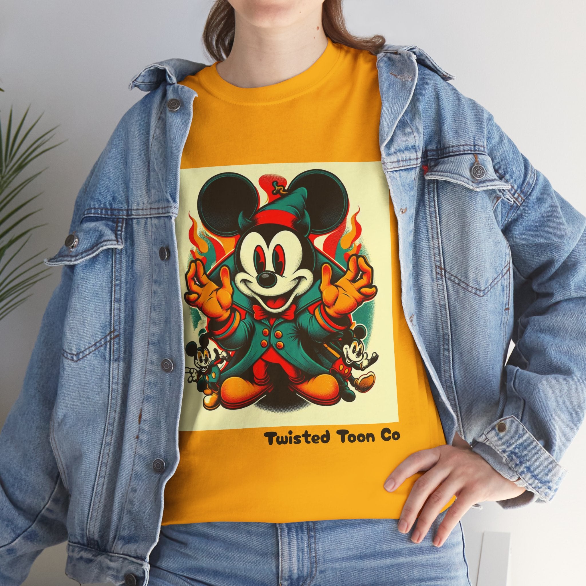 Vintage Cartoon Mouse Flame T-Shirt