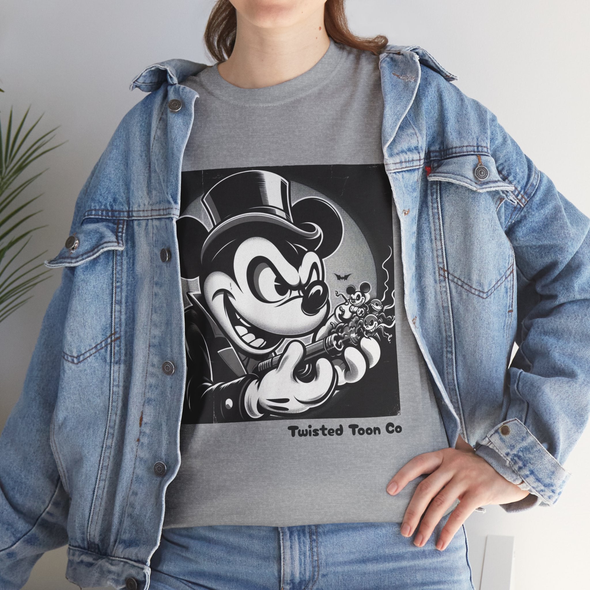Vintage Mischief Tee — Noir Cartoon Mouse Graphic Shirt