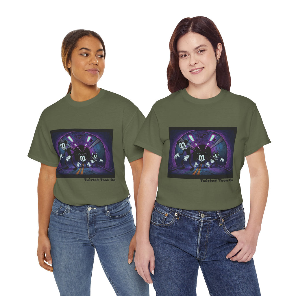Retro Cartoon Horror T‑Shirt — 'Twisted Toon Co' Spooky Vintage Character Tee