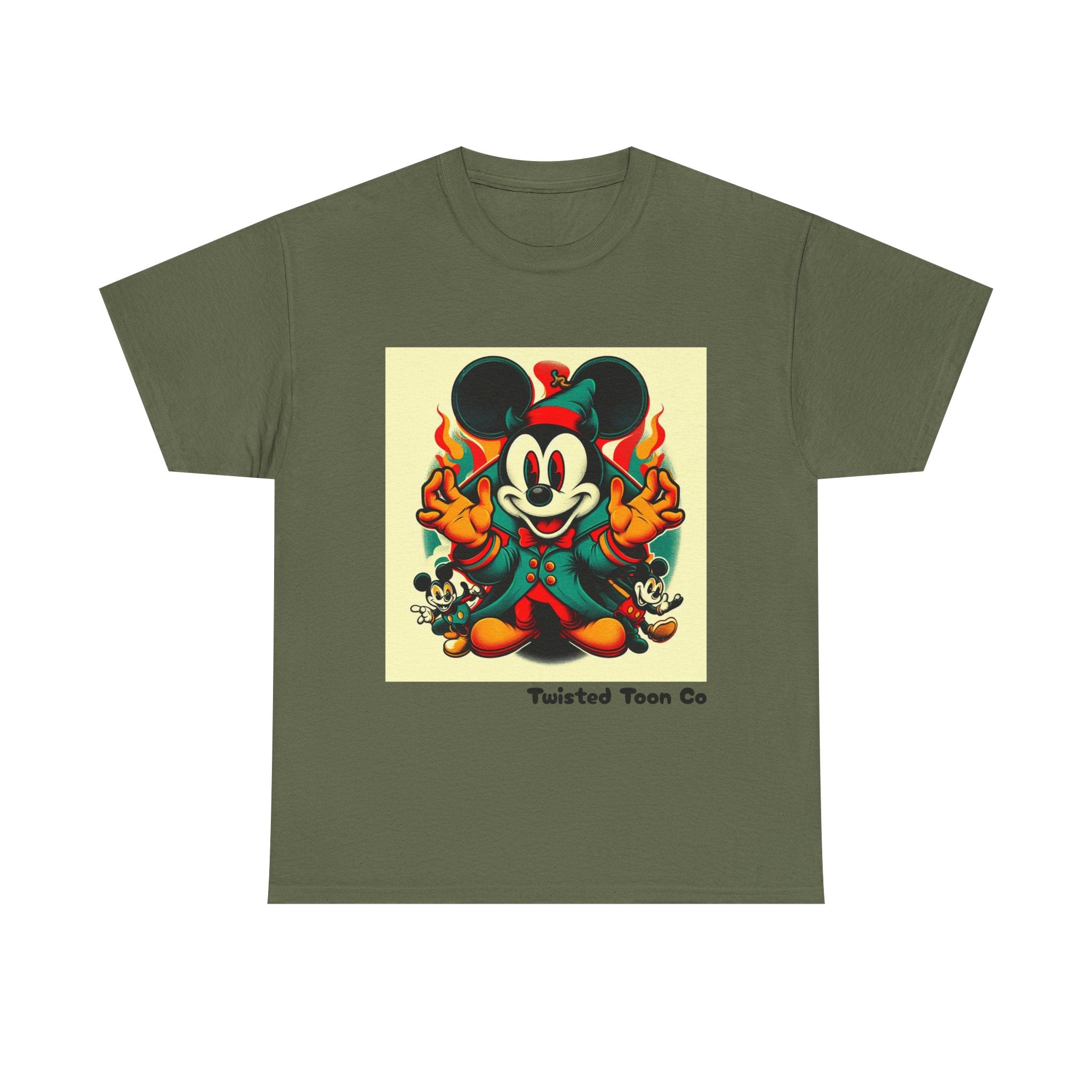 Vintage Cartoon Mouse Flame T-Shirt