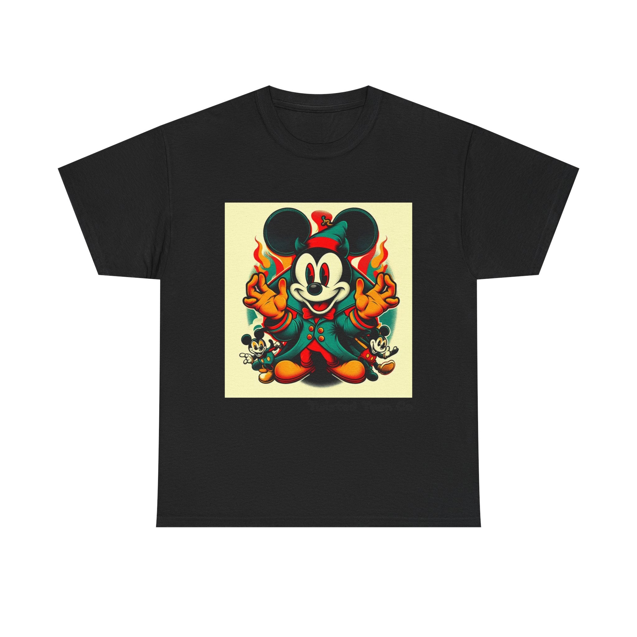 Vintage Cartoon Mouse Flame T-Shirt