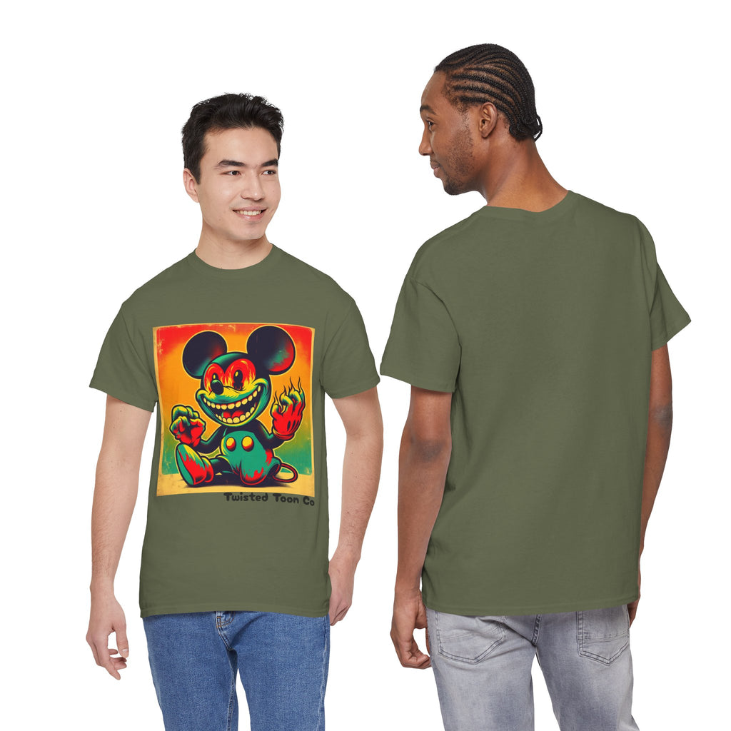 Creepy Retro Cartoon Mouse Tee — Vintage Horror Graphic T-Shirt