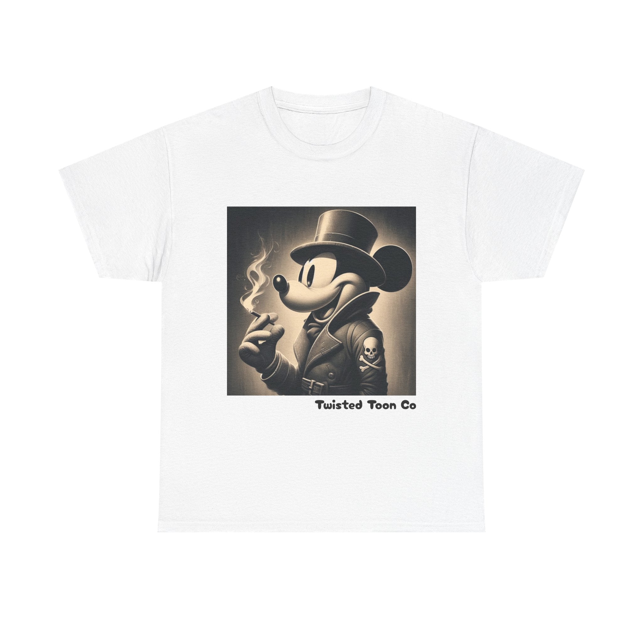 Vintage Noir Mouse Tee - Smoking Gentleman Graphic T-Shirt