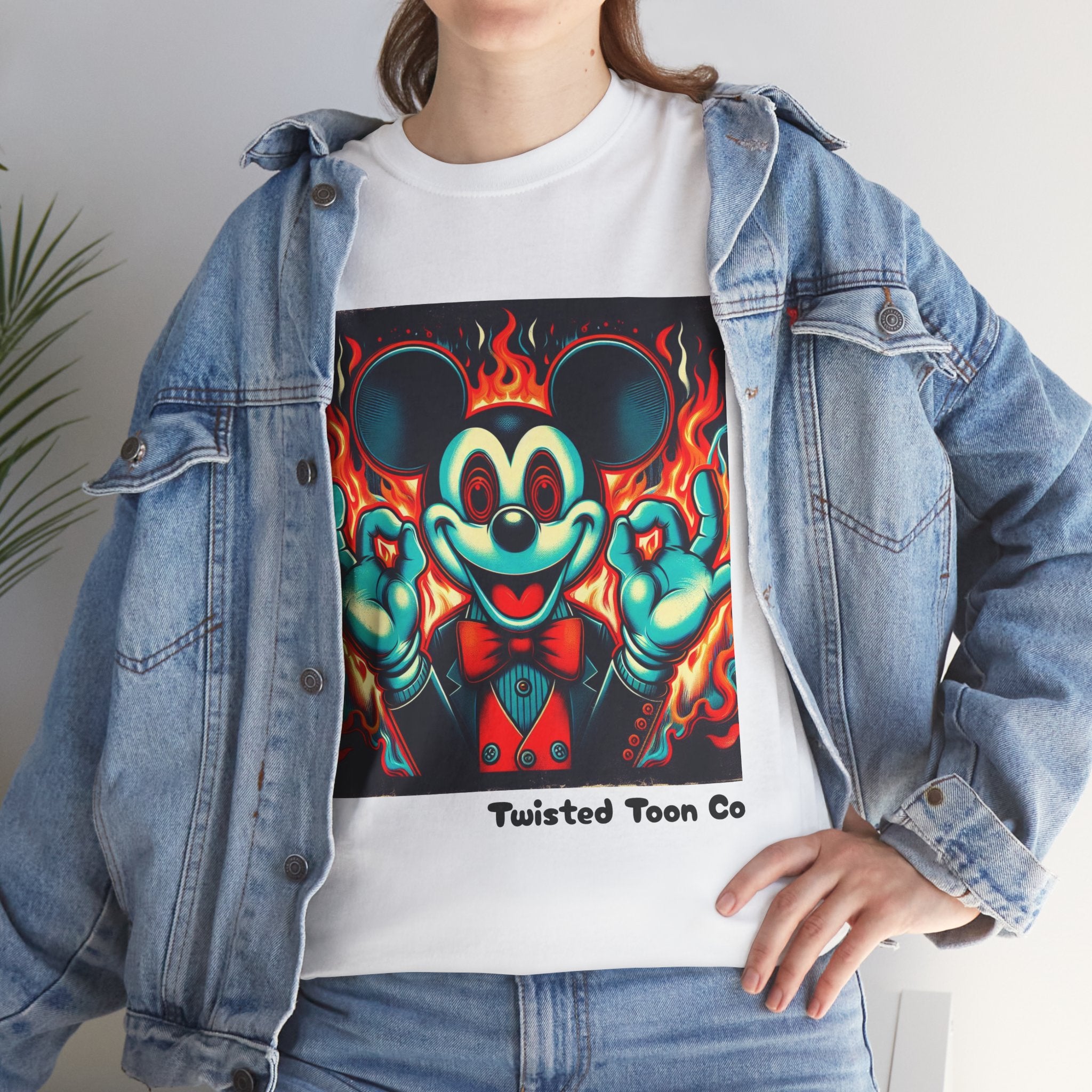 Vintage Cartoon Demon Mouse T-Shirt — Retro Horror Graphic Tee