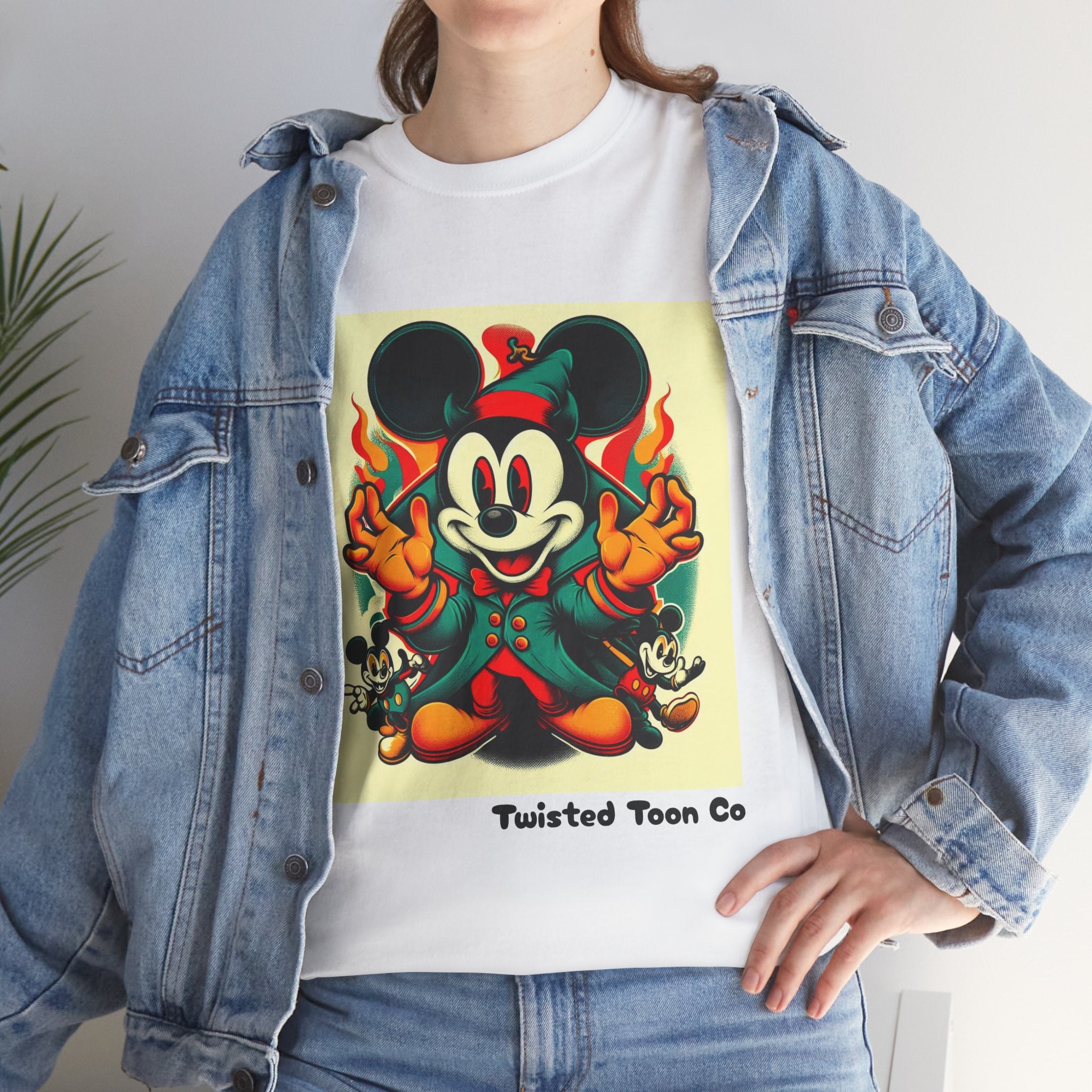 Vintage Cartoon Mouse Flame T-Shirt