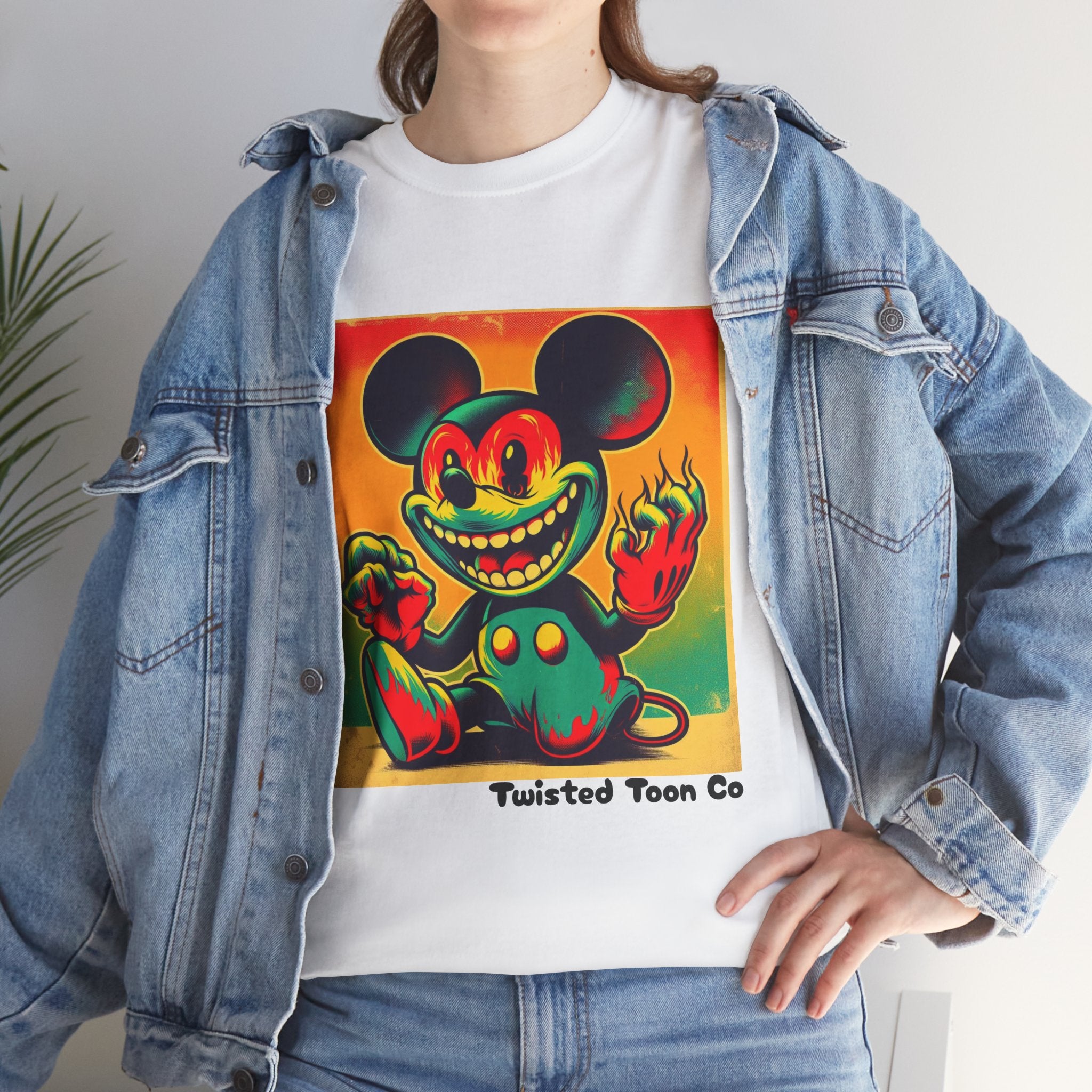 Creepy Retro Cartoon Mouse Tee — Vintage Horror Graphic T-Shirt