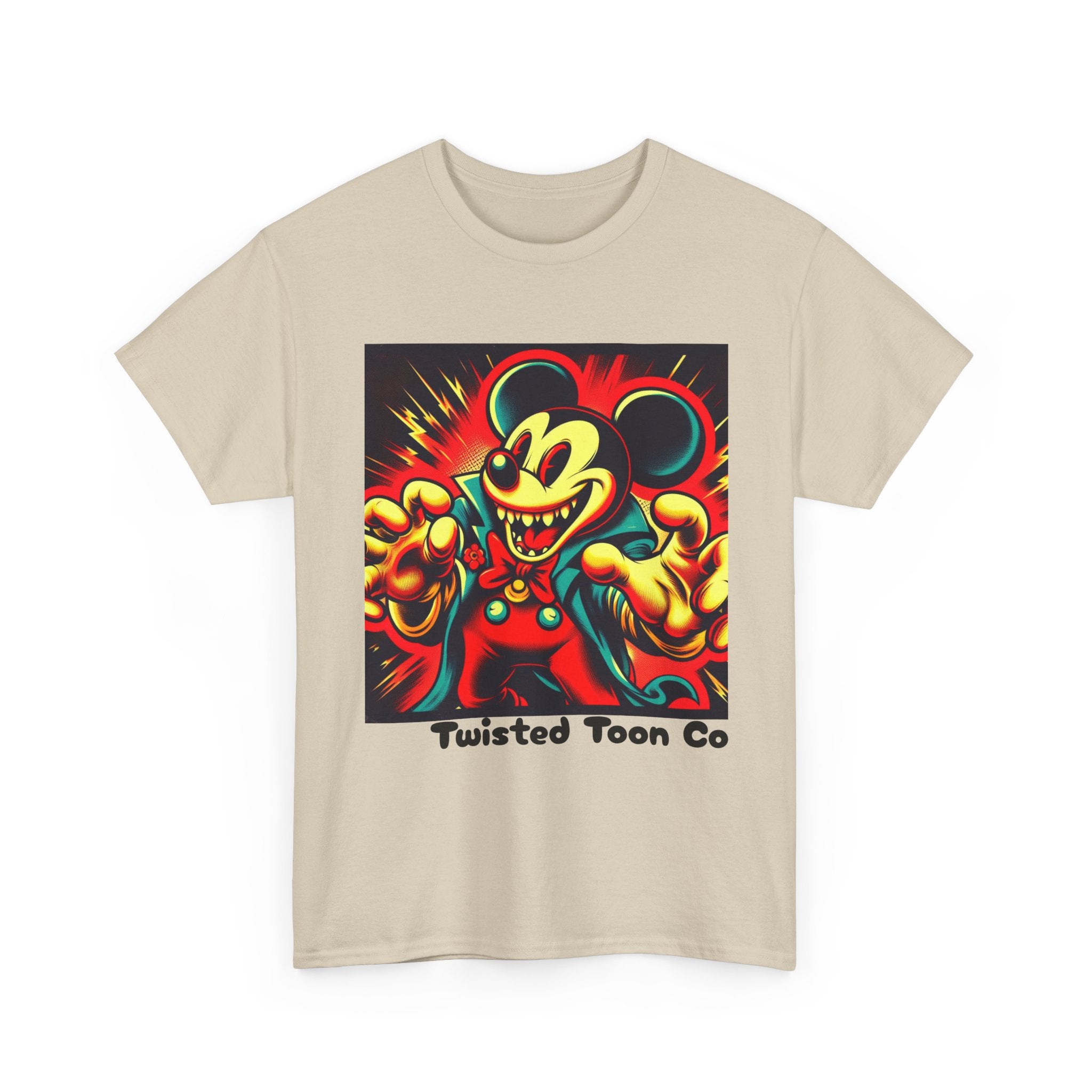 Twisted Toon Tee — Retro Horror Cartoon Mouse Graphic T-Shirt