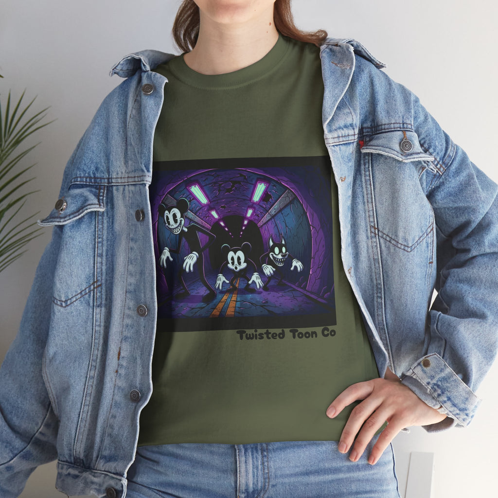 Retro Cartoon Horror T‑Shirt — 'Twisted Toon Co' Spooky Vintage Character Tee