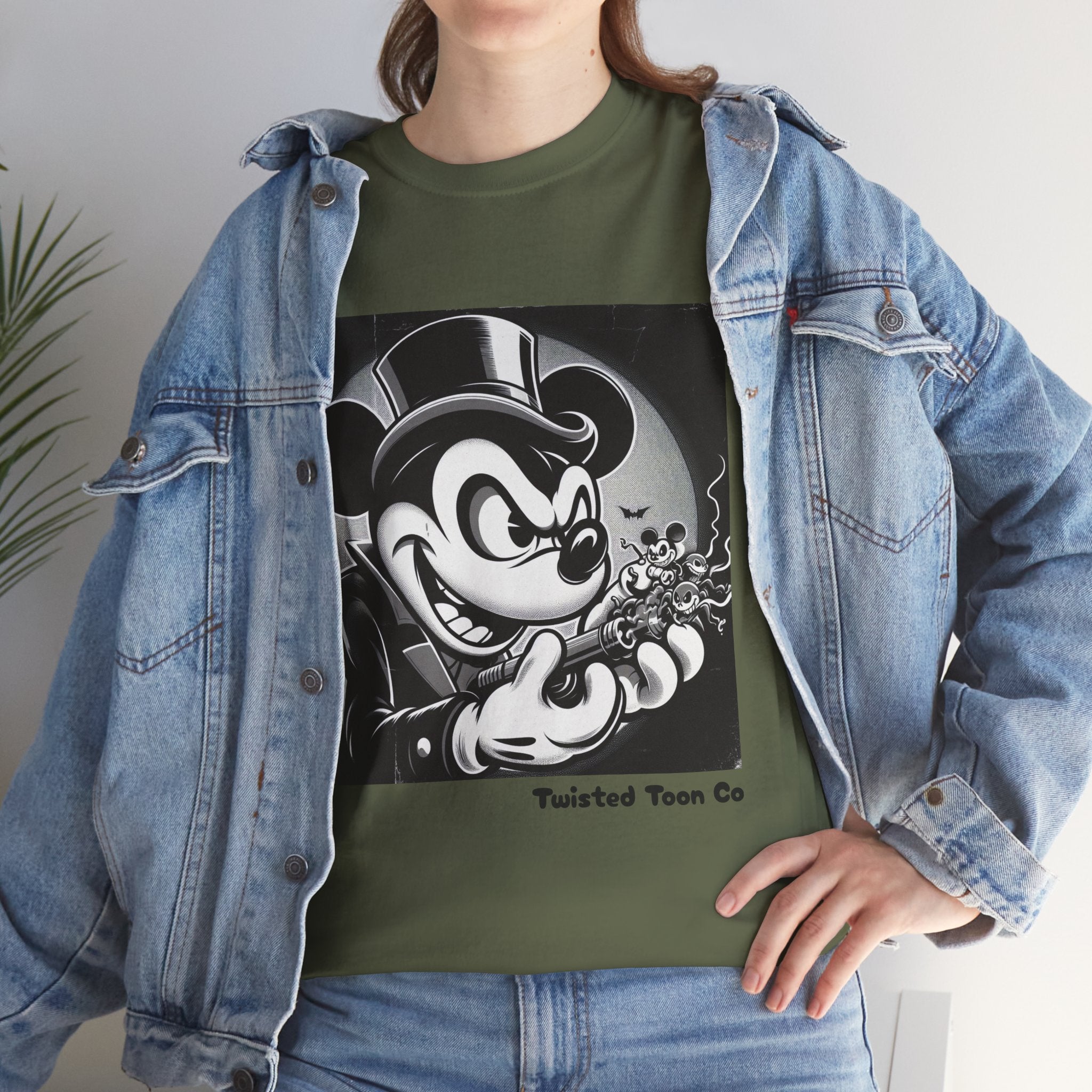 Vintage Mischief Tee — Noir Cartoon Mouse Graphic Shirt