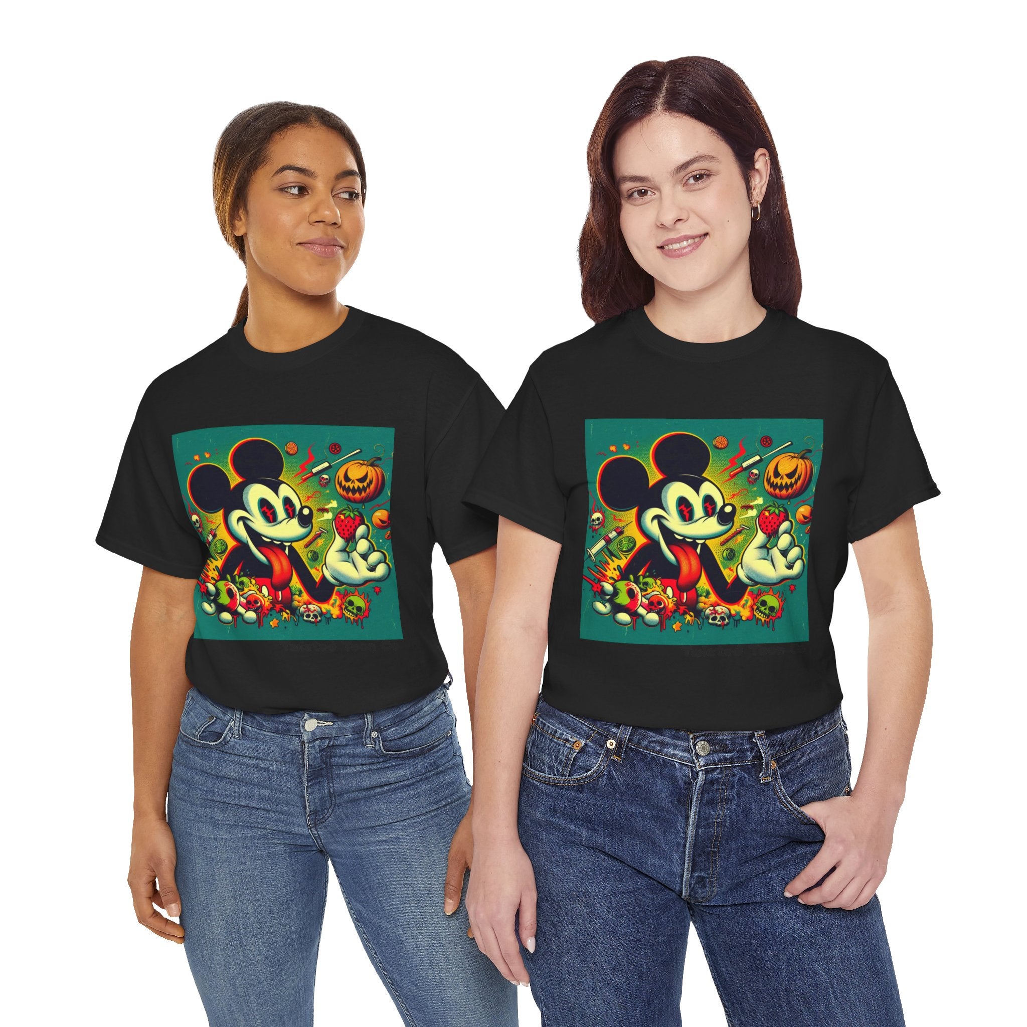 Vintage Cartoon Halloween Tee — Spooky Retro Mouse Graphic