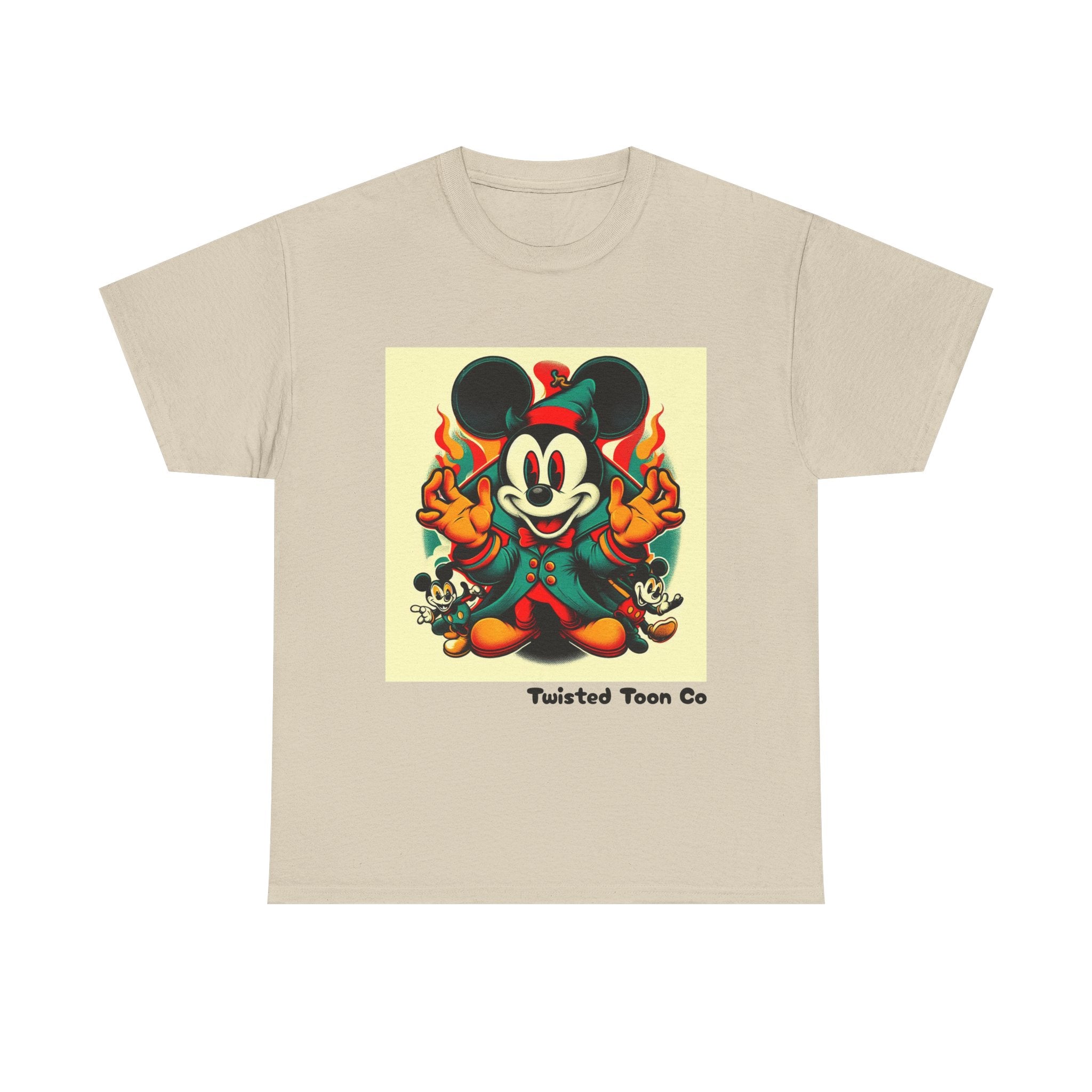 Vintage Cartoon Mouse Flame T-Shirt