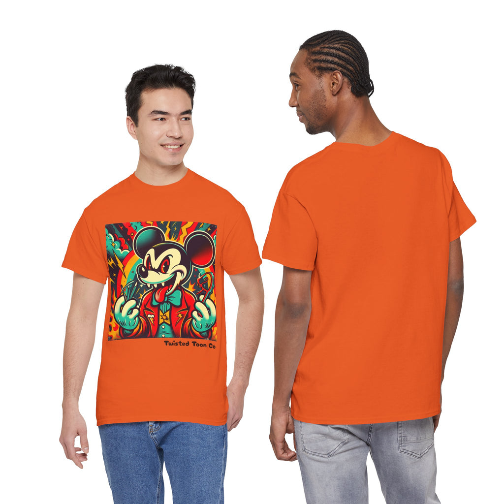 Graphic Tee — Retro Cartoon Devil Mouse Illustration