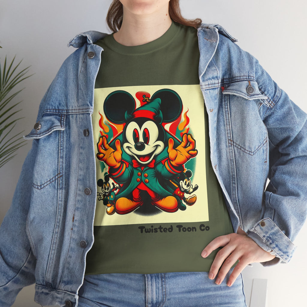Vintage Cartoon Mouse Flame T-Shirt