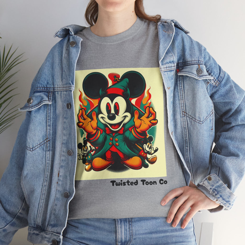 Vintage Cartoon Mouse Flame T-Shirt