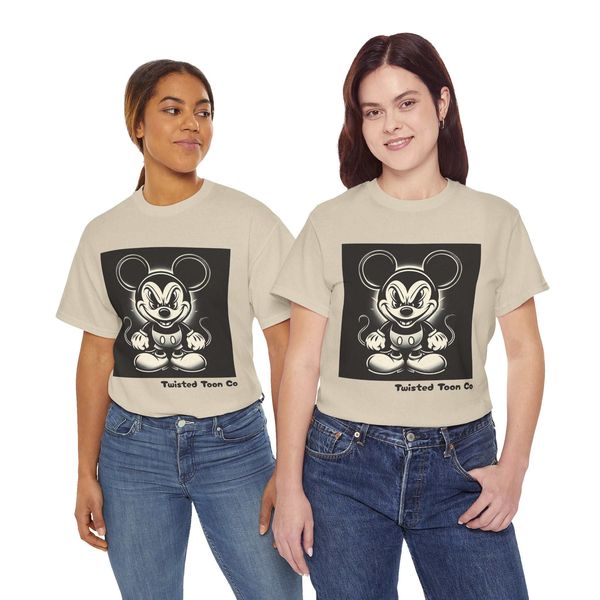 Vintage Cartoon Mouse T-Shirt — Retro Creepy Character Graphic Tee