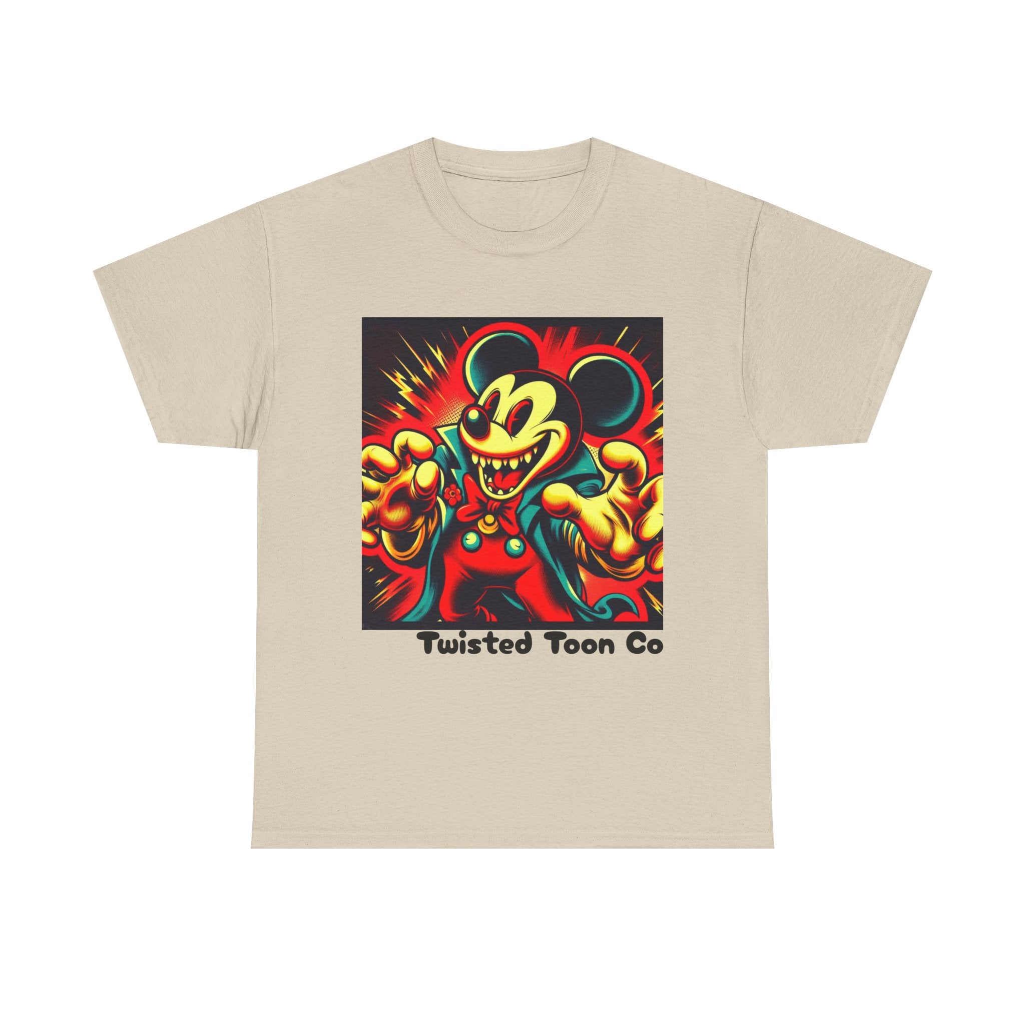 Twisted Toon Tee — Retro Horror Cartoon Mouse Graphic T-Shirt