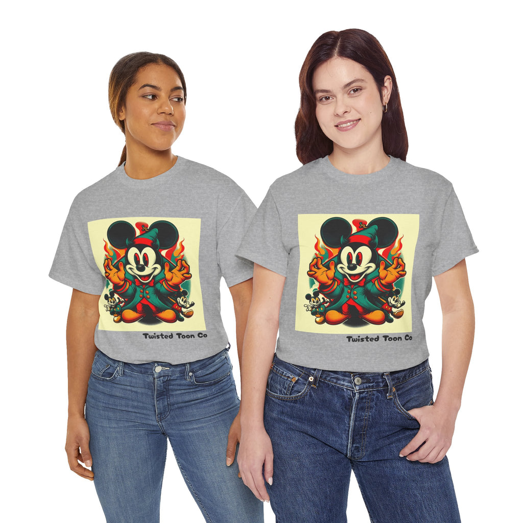 Vintage Cartoon Mouse Flame T-Shirt