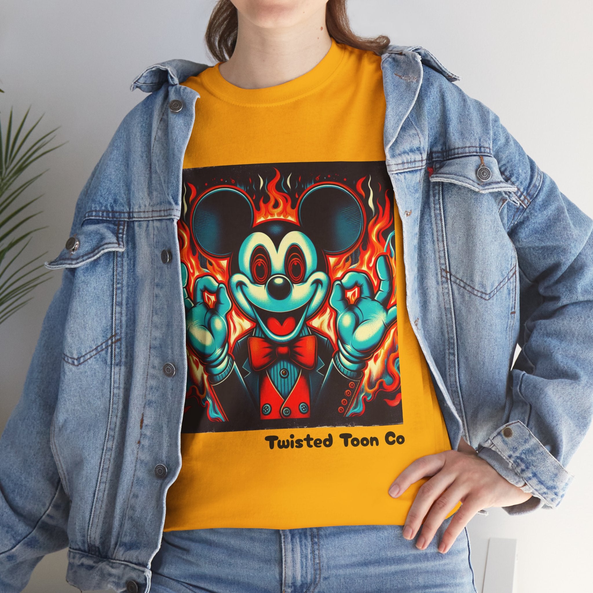 Vintage Cartoon Demon Mouse T-Shirt — Retro Horror Graphic Tee