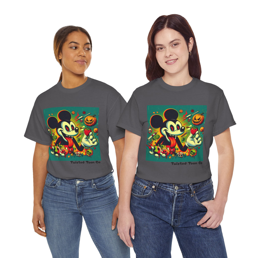 Vintage Cartoon Halloween Tee — Spooky Retro Mouse Graphic